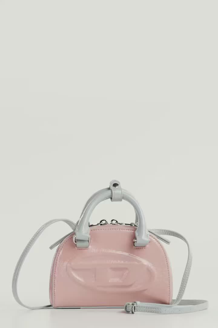 Women's 1DR Dome-Slim bowling bag with naplak effect | Pink | Diesel