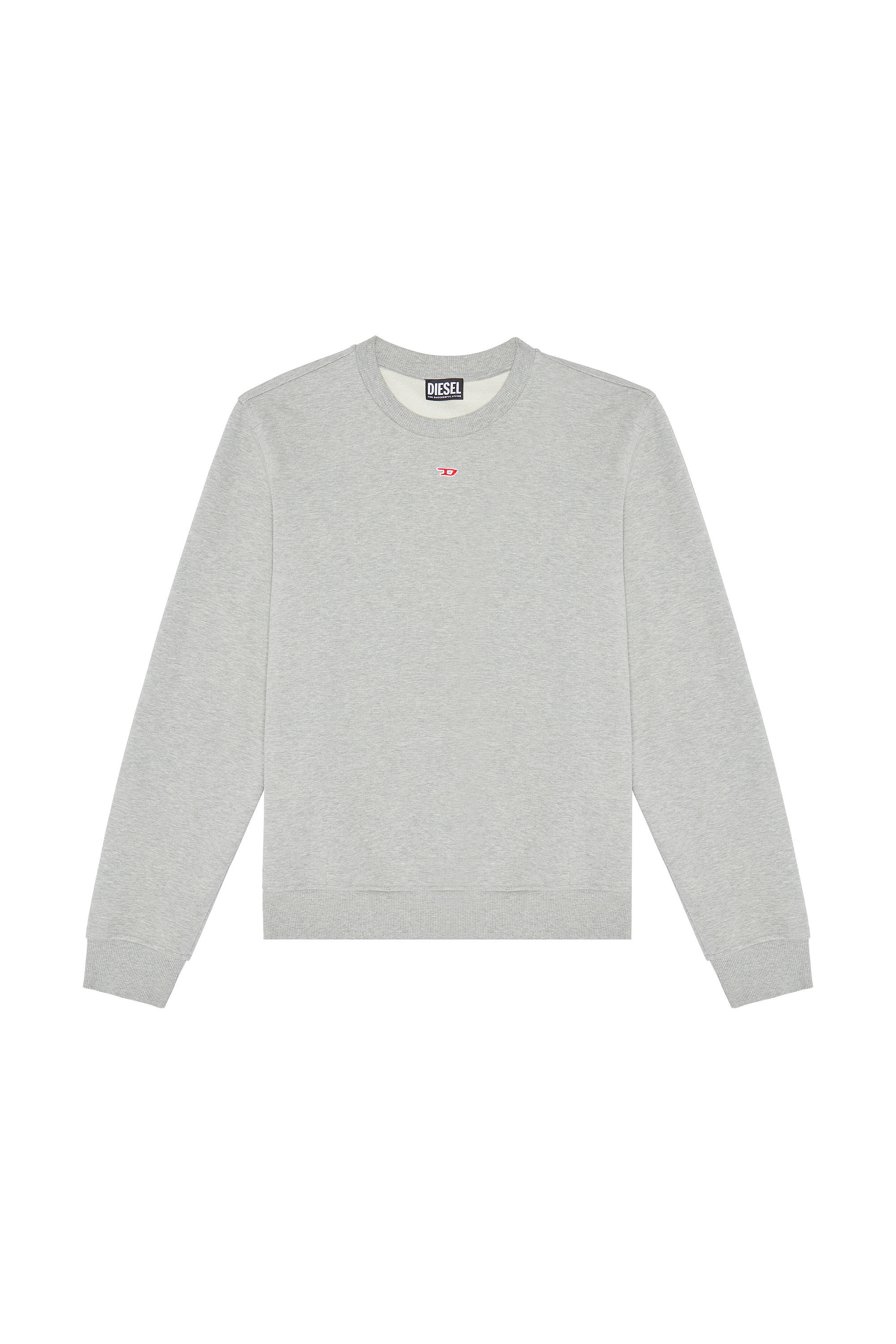 Diesel - S-GINN-D, Male's Sweatshirt with D logo in Grey - 2