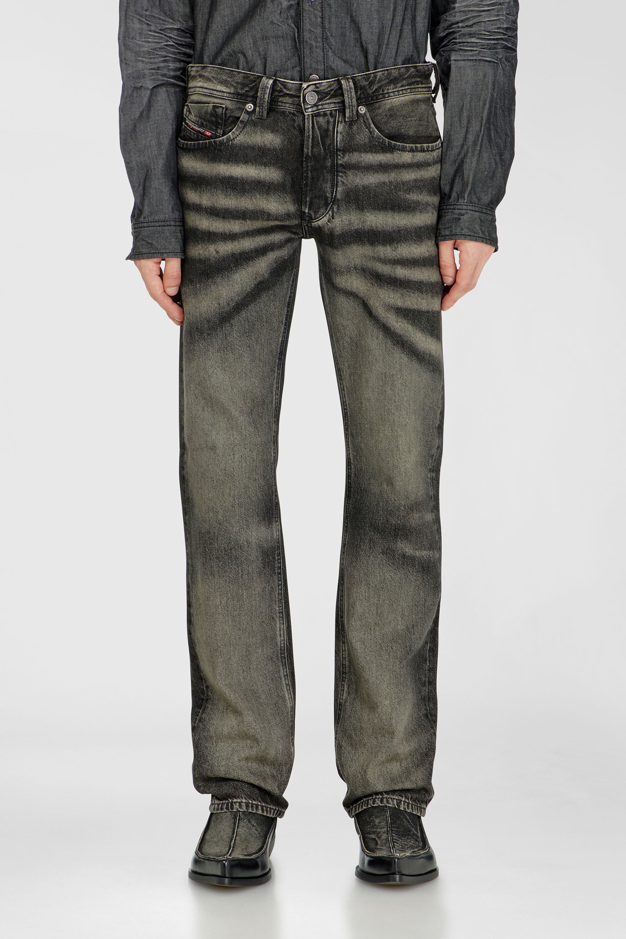 Diesel - Regular Jeans 1985 Larkee 09R33 Homme, Noir/Gris fonc&eacute; - Image 4