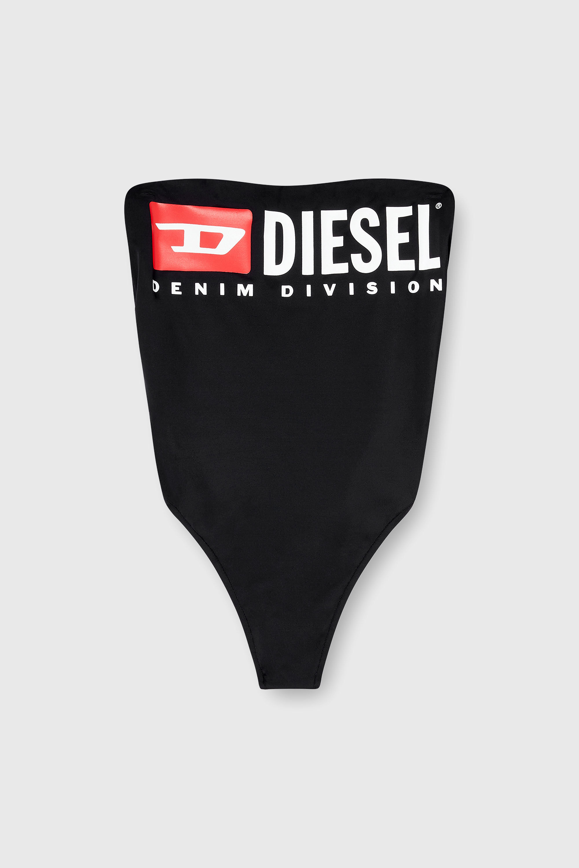 Women's Strapless swimsuit with Diesel Denim Division logo | Black