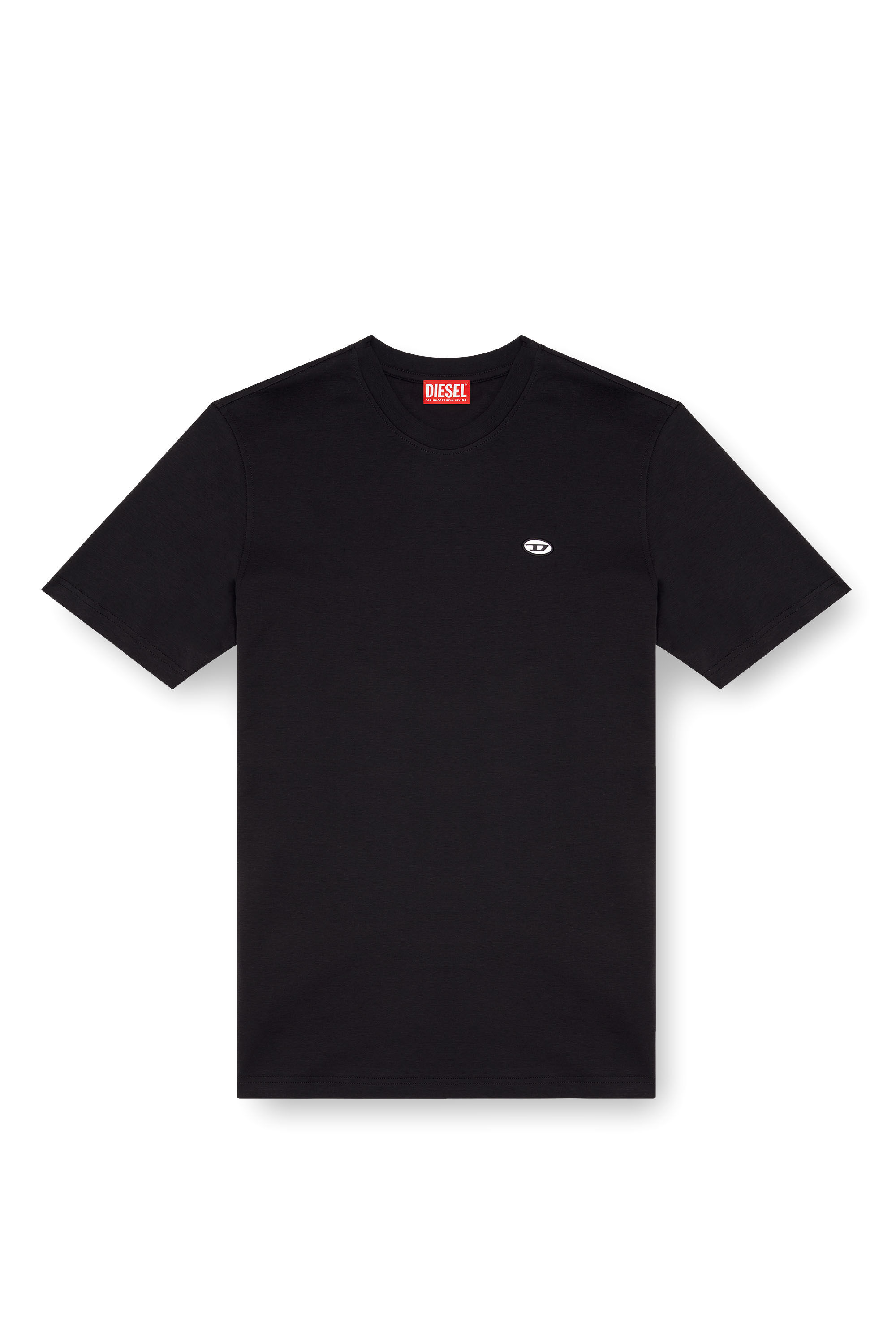 Men's T-shirt with Oval D patch | Black | Diesel
