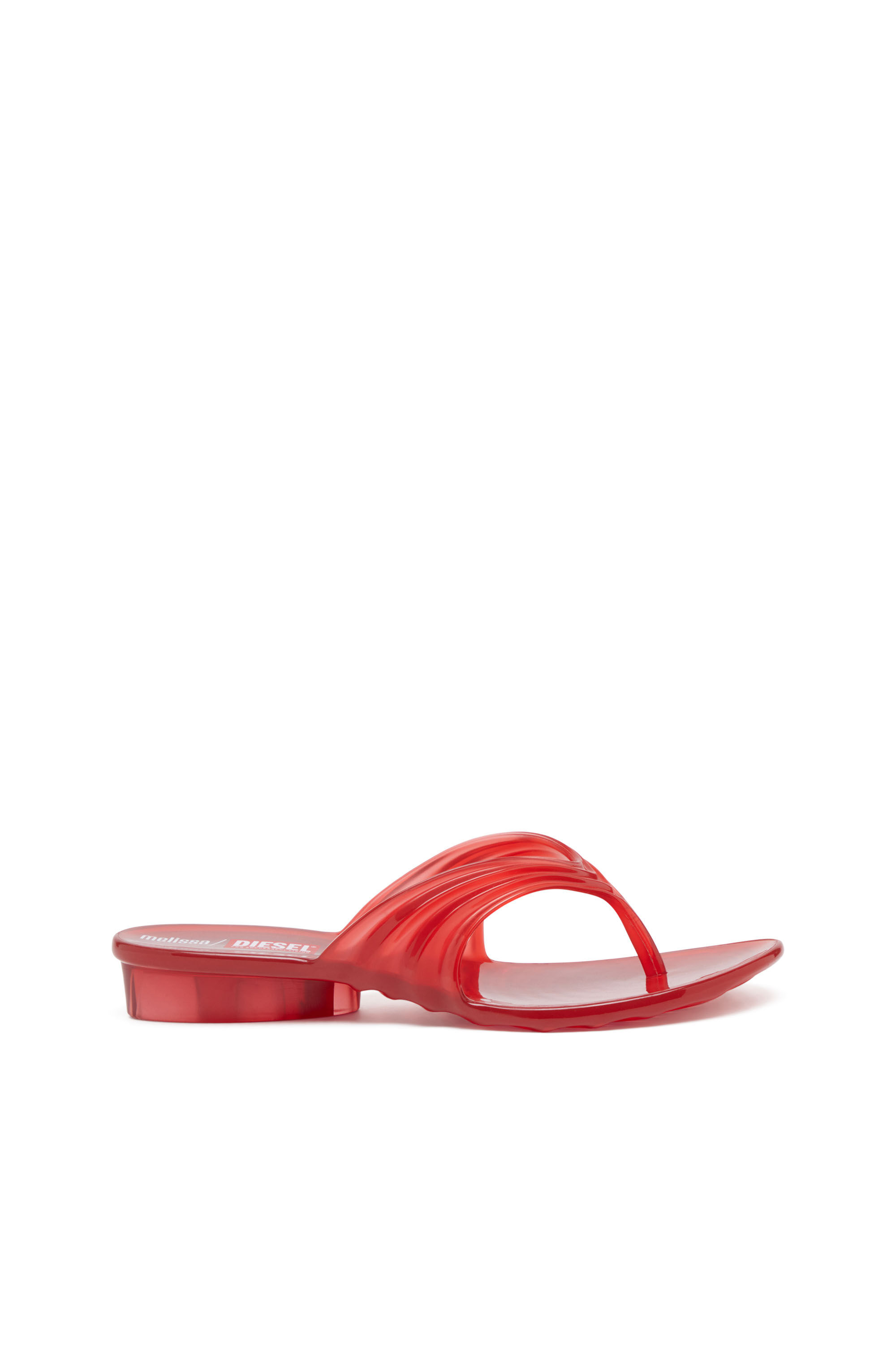 Diesel - MELISSA QUANTUM THONG, Tong sculpturale en Melflex&reg; Femme in Rouge - 1