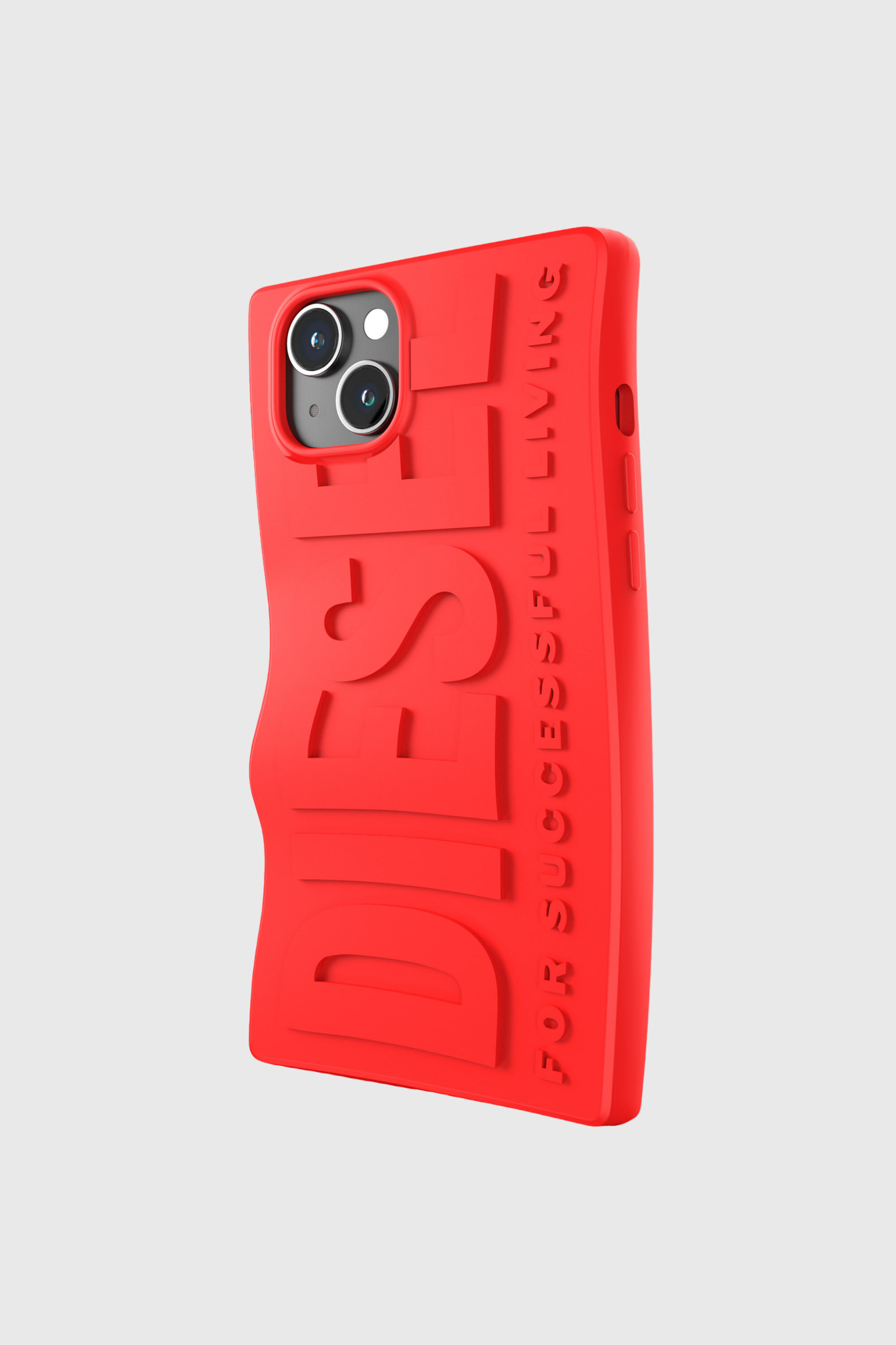 Diesel - 54118 MOULDED CASE, Unisex's D By case iP15 Plus in Red - 3