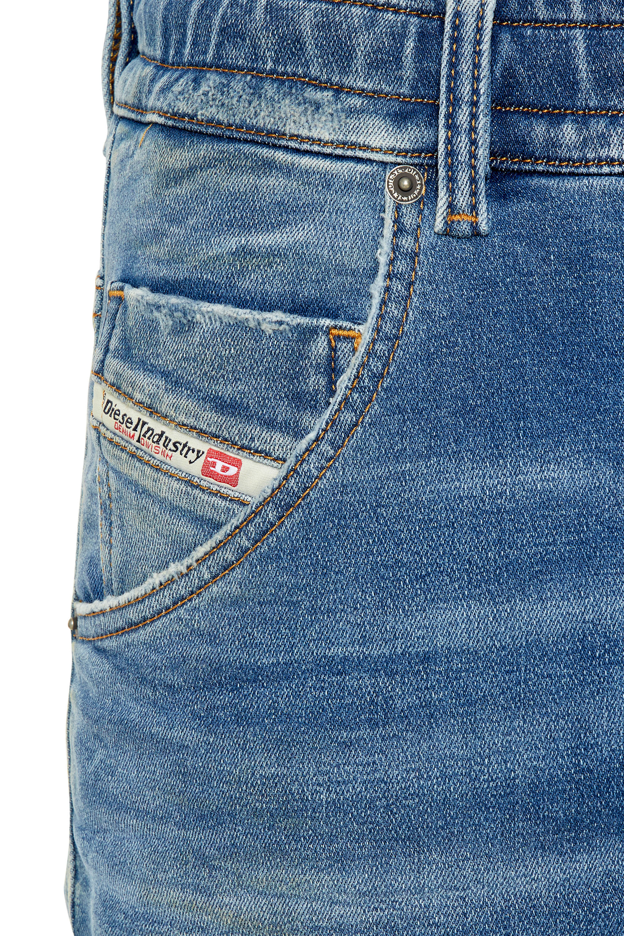 Diesel - D-KROOSHORT-Z-T, Male's Shorts in JoggJeans in Medium Blue - 4
