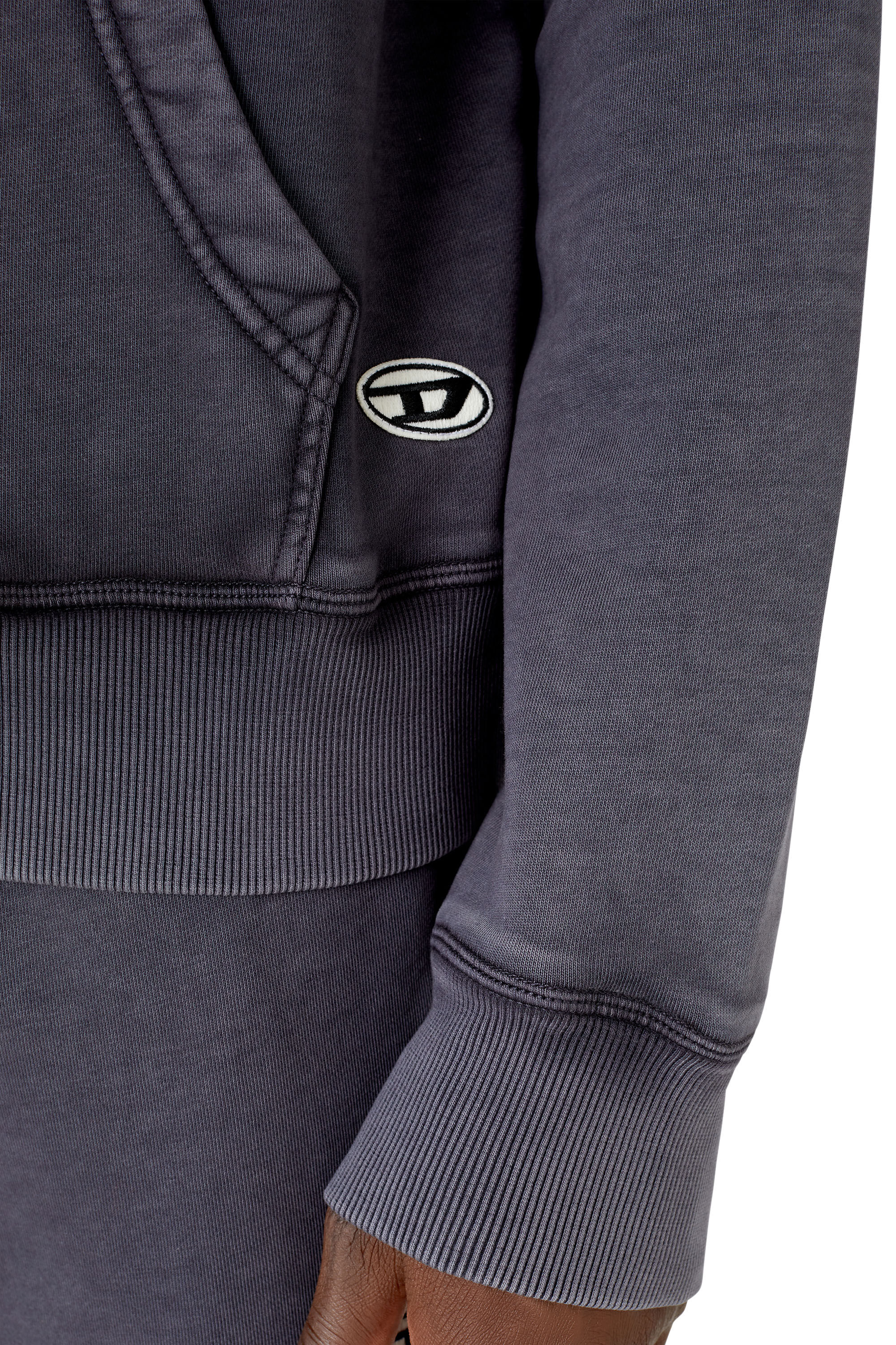 Diesel - S-GINN-HOOD-DOV-PE, Man's Treated hoodie in Blue - 5