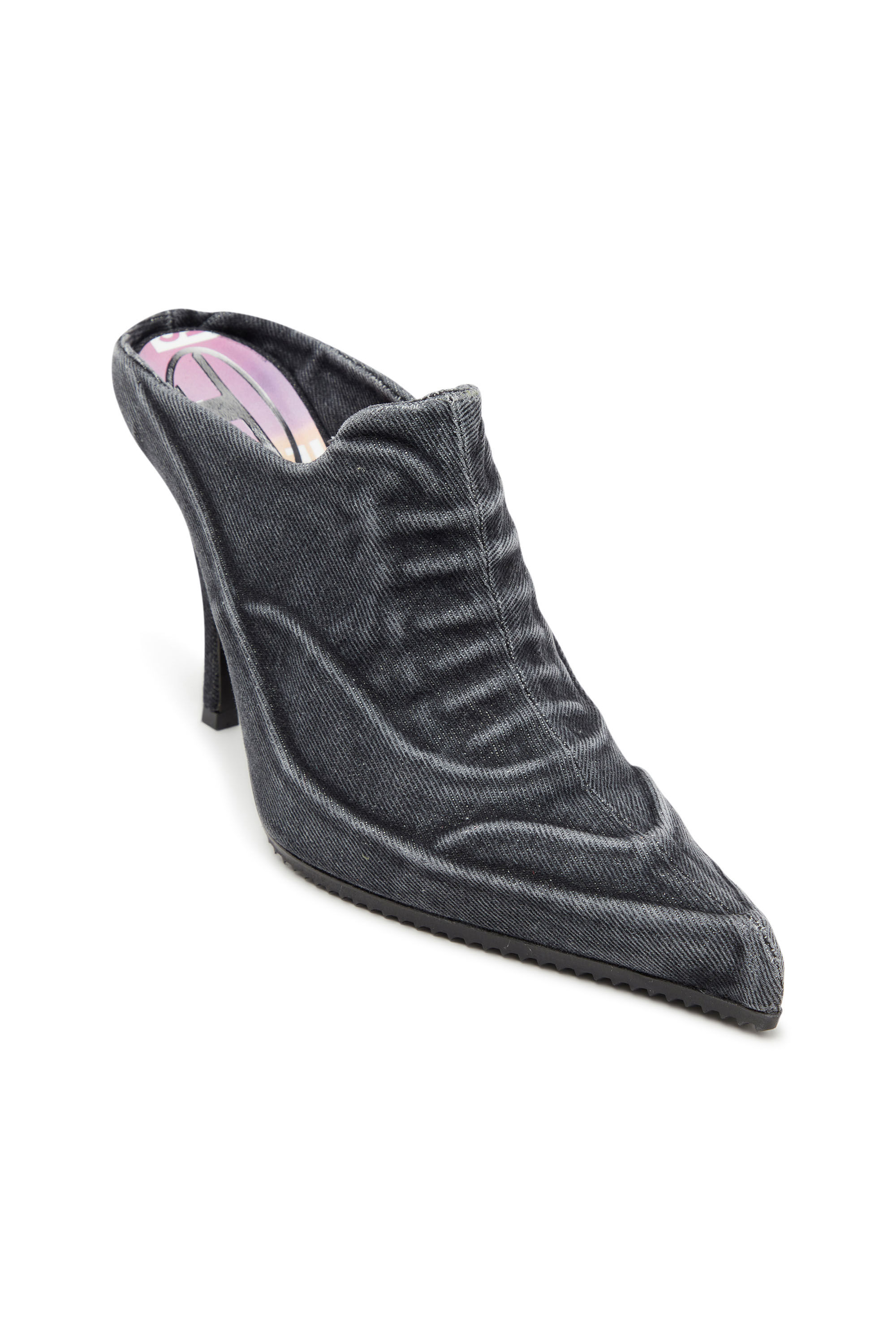 Diesel - D-CLOUD ML, D-Cloud-Mule en denim délavé Femme in Noir - 4