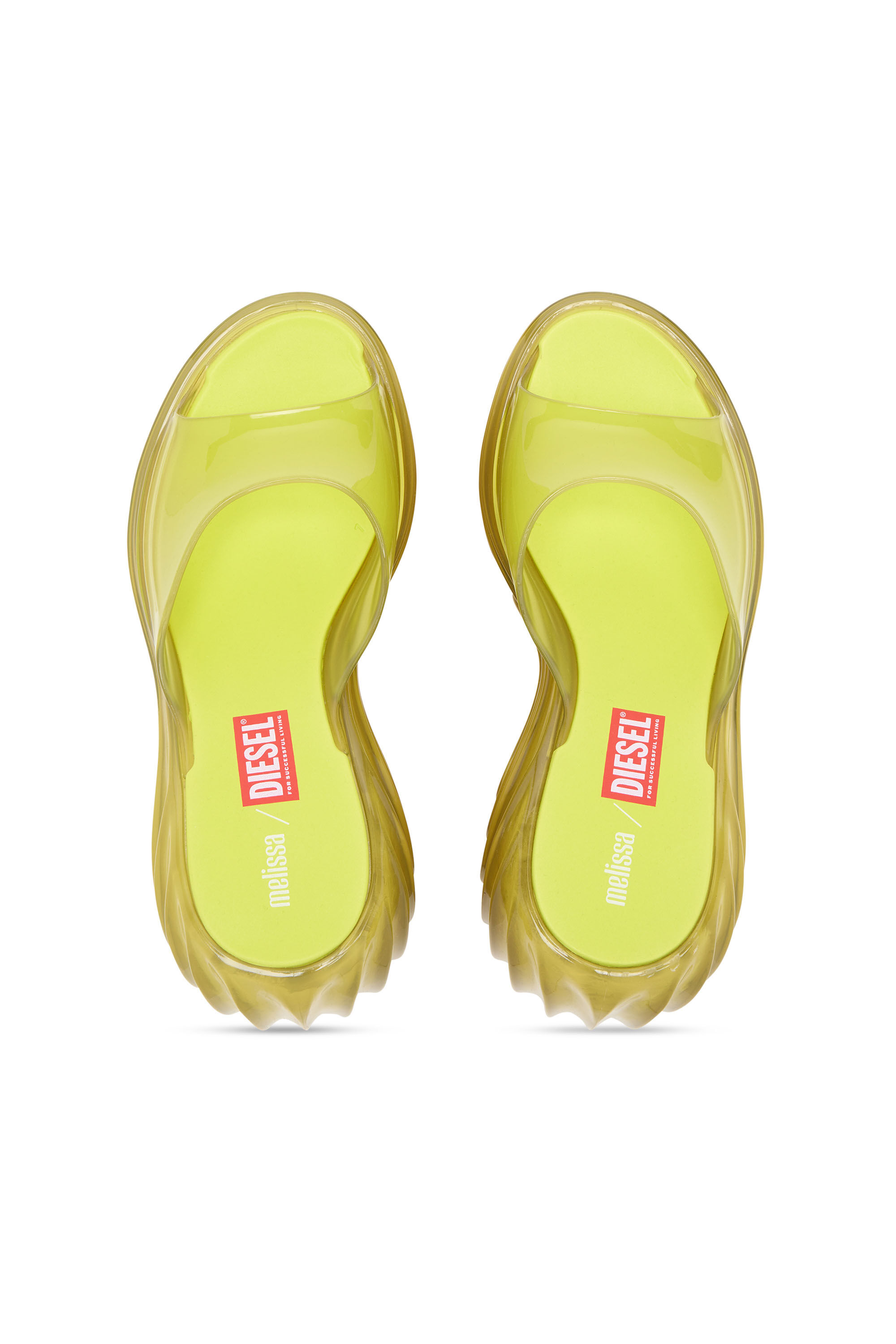 Women's Platform mule in Melflex® | Yellow | Diesel
