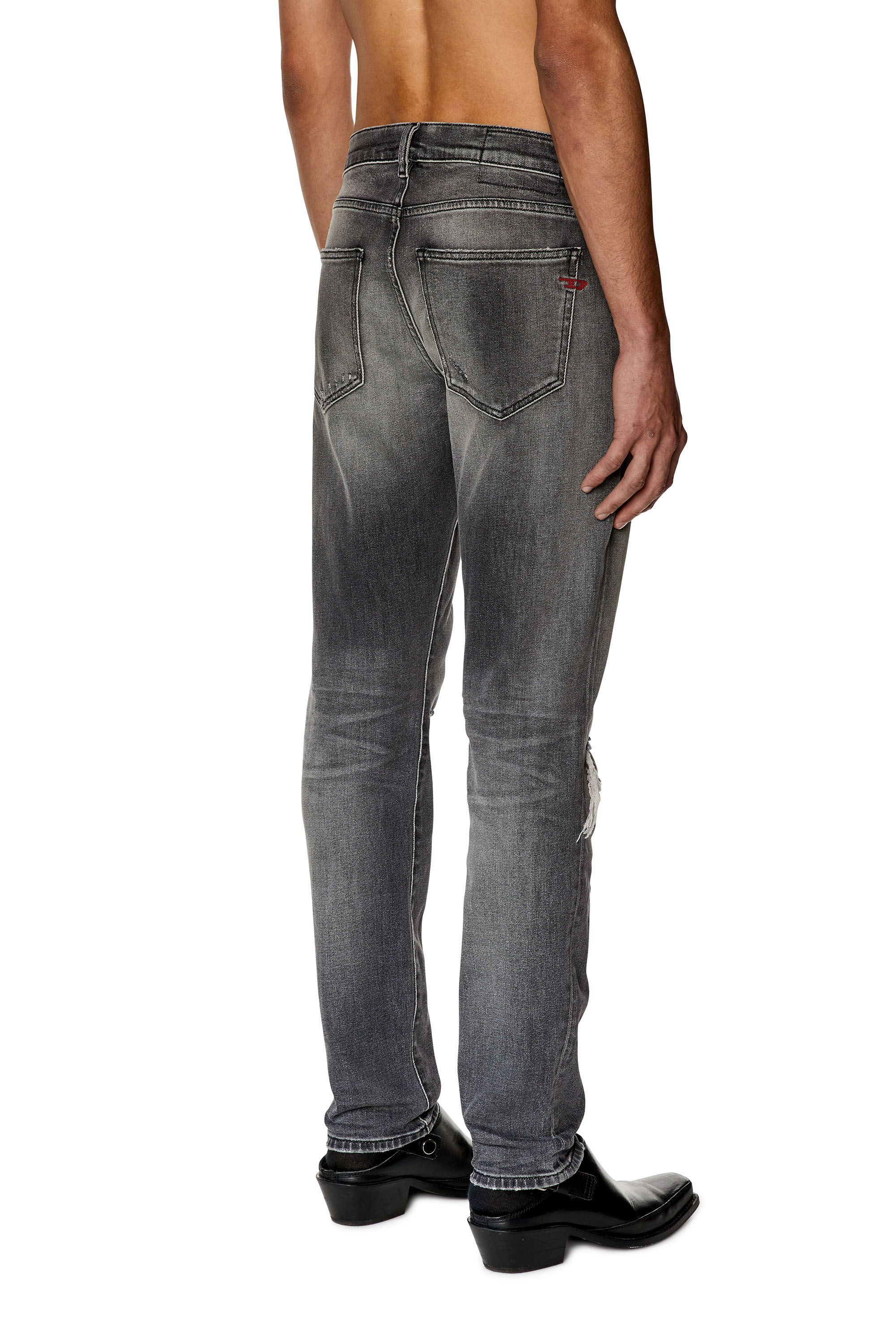 Diesel - Slim Jeans 2019 D-Strukt 09G03, Male's Slim Jeans - 2019 D-Strukt in Light Grey - 4