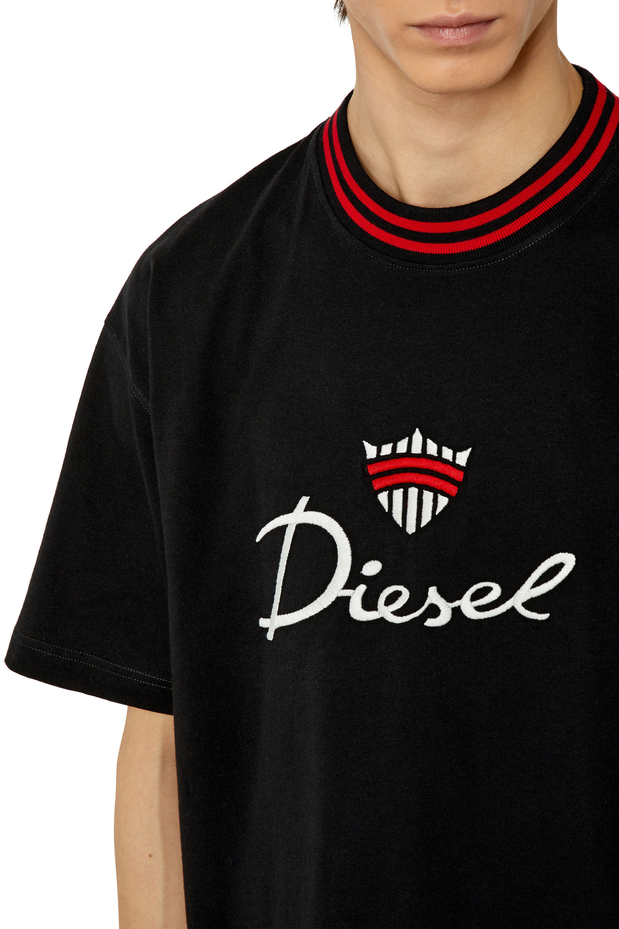 T-WASH-G6 Man: T-shirt with crown logo embroidery | Diesel