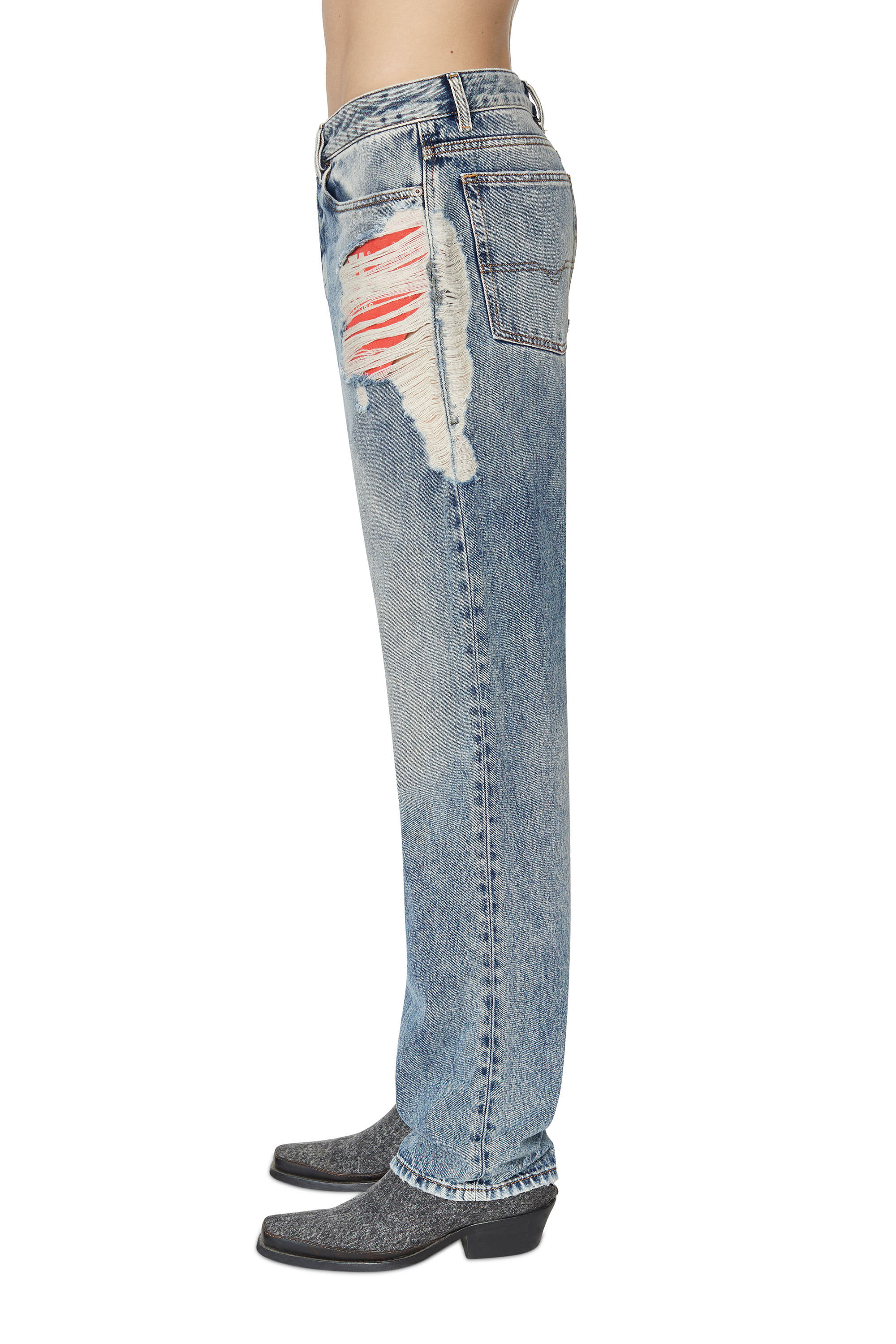 Diesel - Straight Jeans 1955 D-Rekiv 09E10, Male's Straight Jeans - 1955 D-Rekiv in Medium Blue - 5
