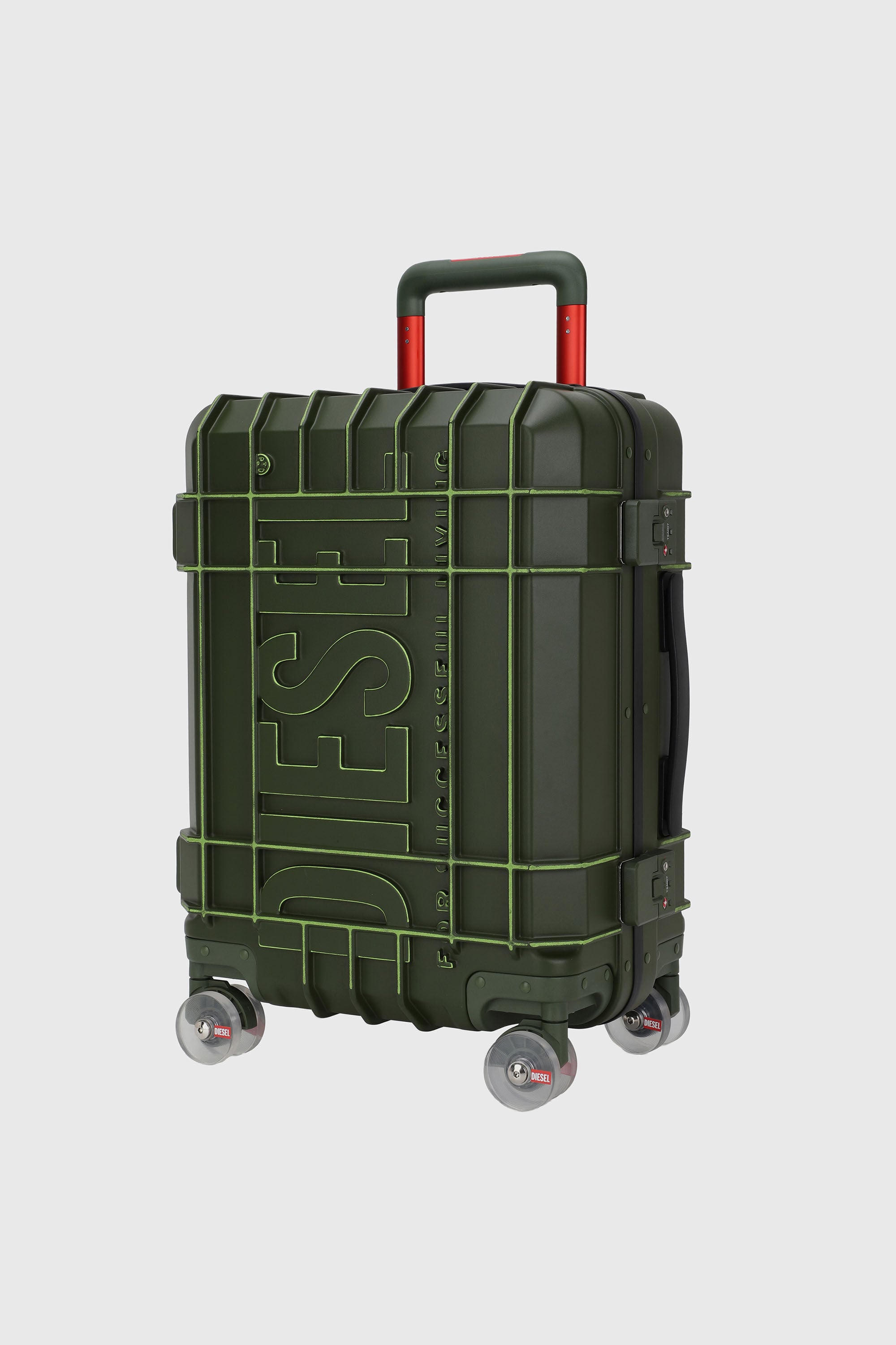 Diesel - DIESEL PC STRONG IMAGE TROLLEY- DSL003, Unisex's Rugged suitcase size S in Military Green - 5