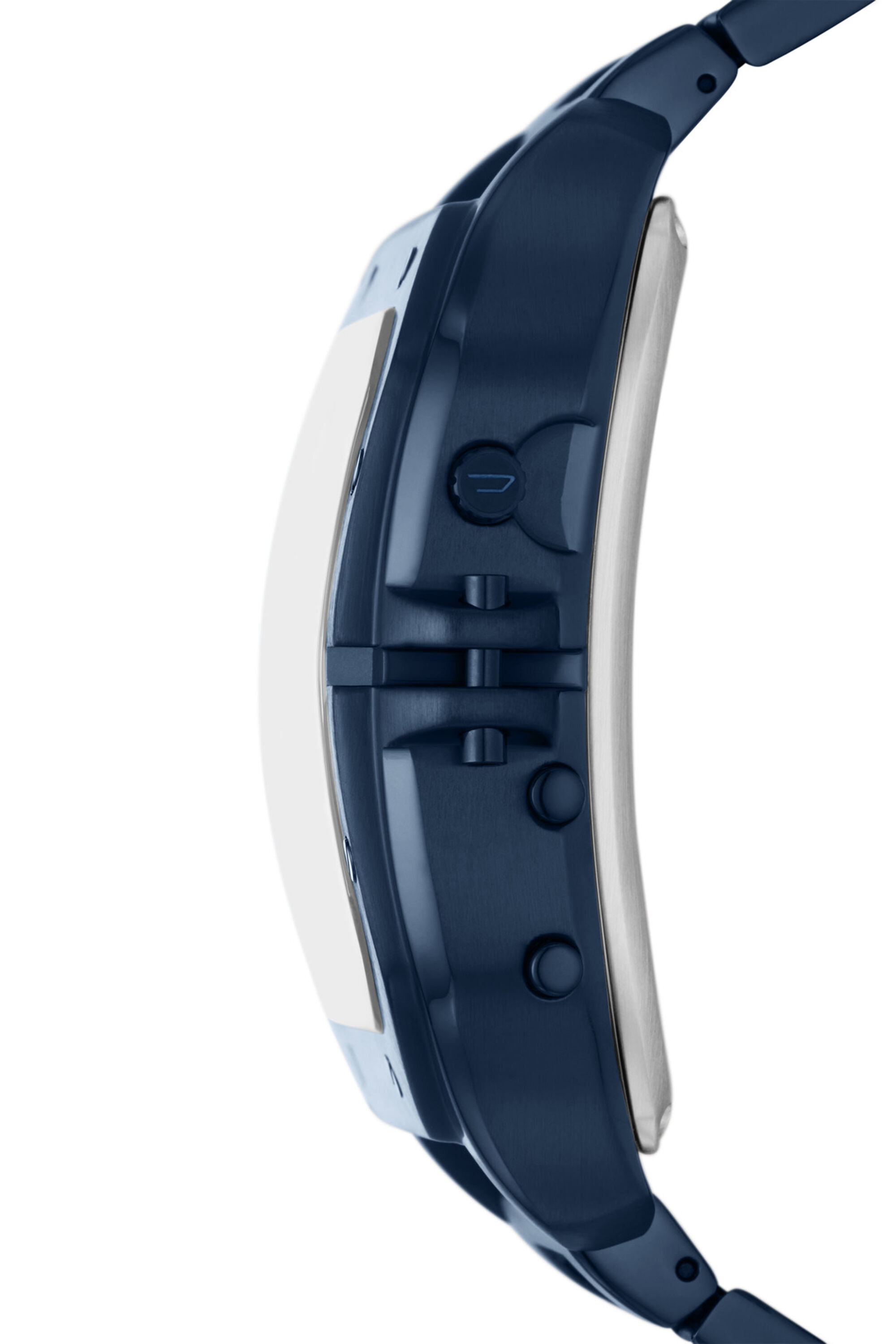 Diesel - DZ7464, Male's Clasher digital blue-tone stainless steel watch in Blue - 3