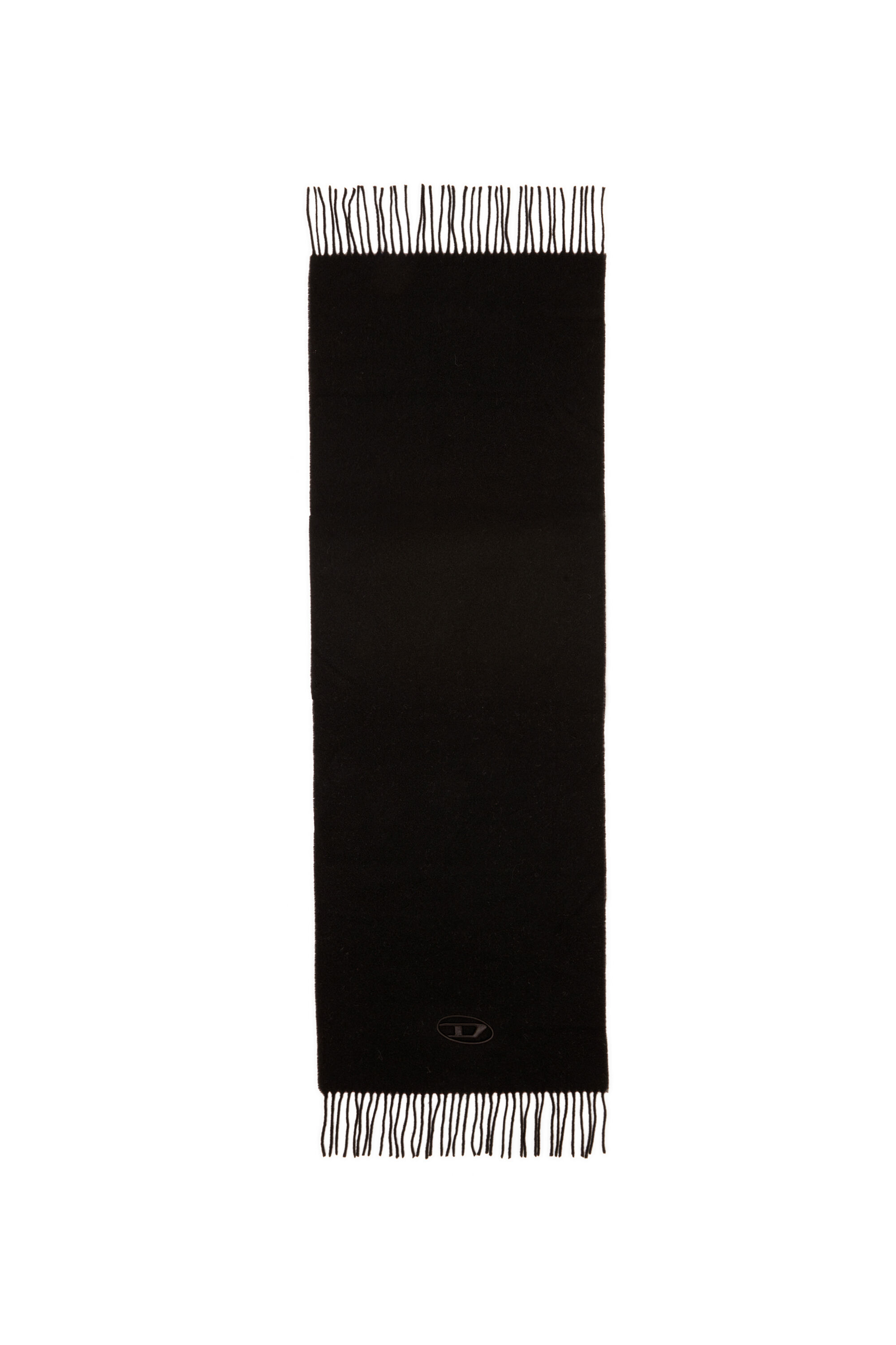 Men's Wool-blend scarf with fringed edges | Black | Diesel