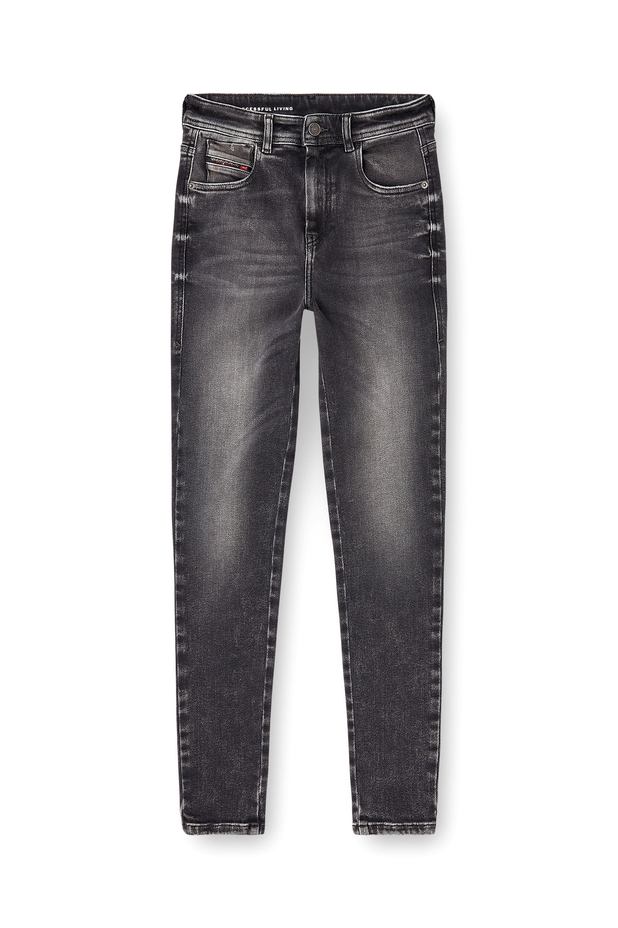 Diesel - Skinny Jeans 1984 Slandy-High 09L93 Femme, Noir/Gris foncé - Image 1