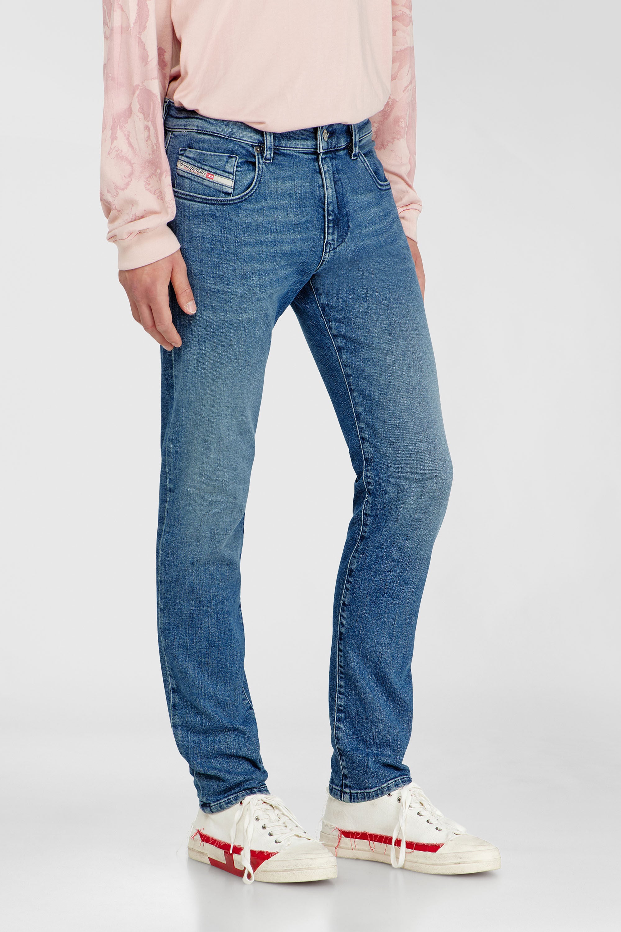 Diesel - Man's Slim Jeans 2019 D-Strukt 0HDBK, Medium blue - 7