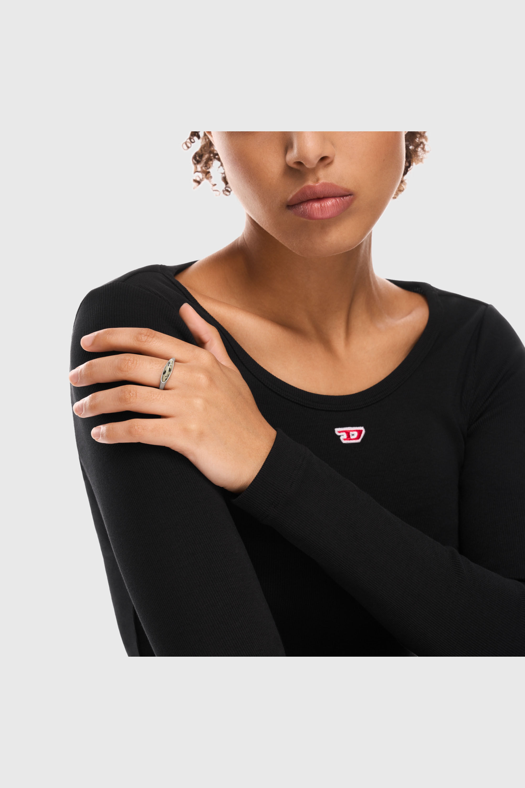 Diesel - DX167940 JEWELLERY, Anillo sello de acero inoxidable Unisex in Plateado - 4