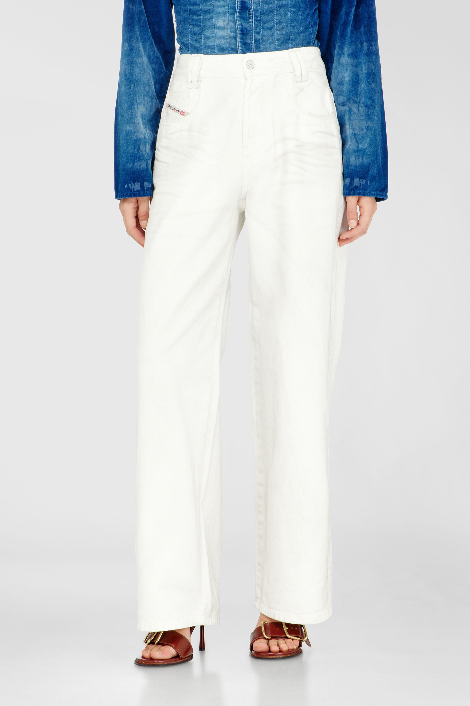 Diesel - Unisex's Relaxed Jeans 1982 D-Hakou 007GG, White - 6