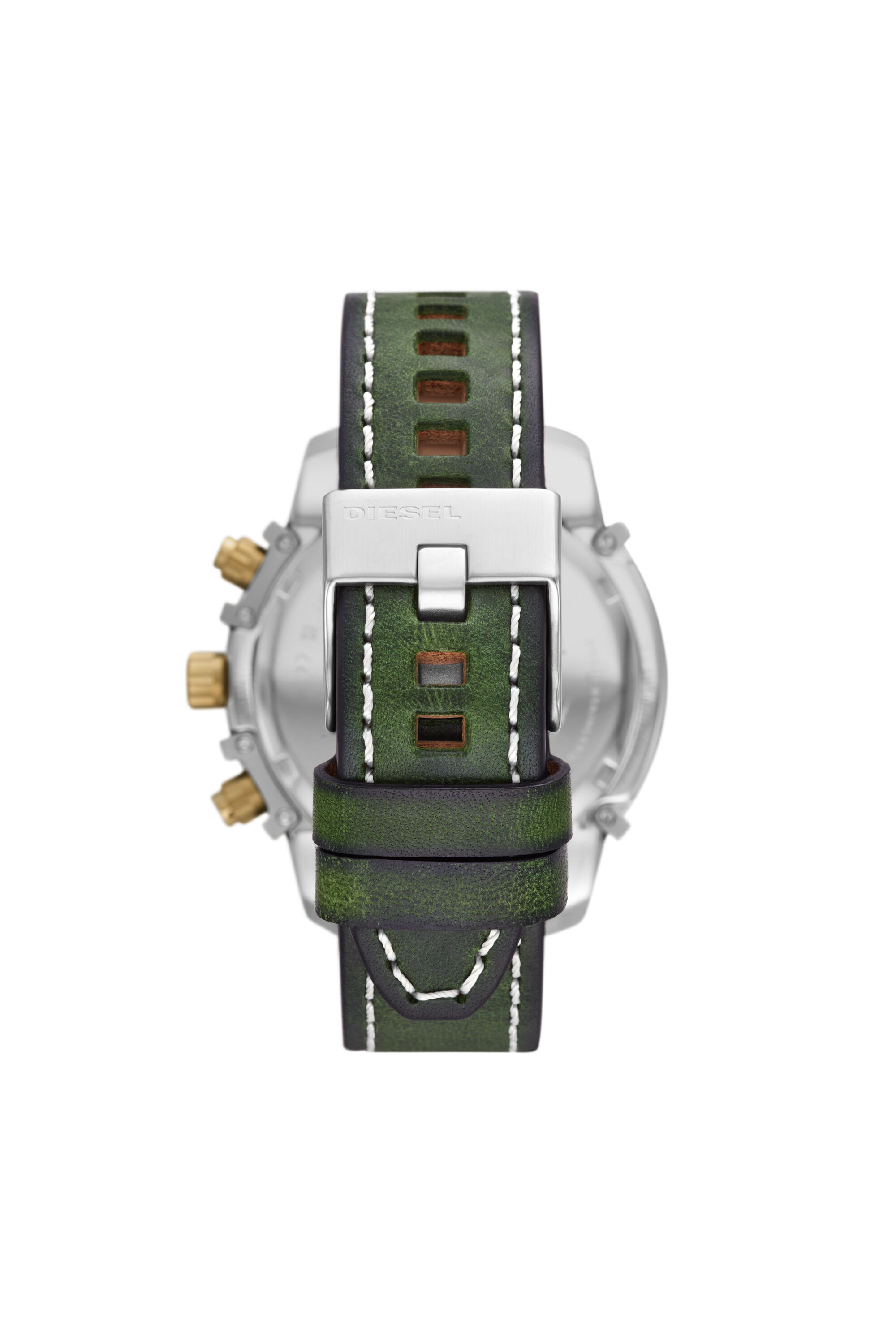 DZ4585 Man: Griffed chronograph green leather watch | Diesel