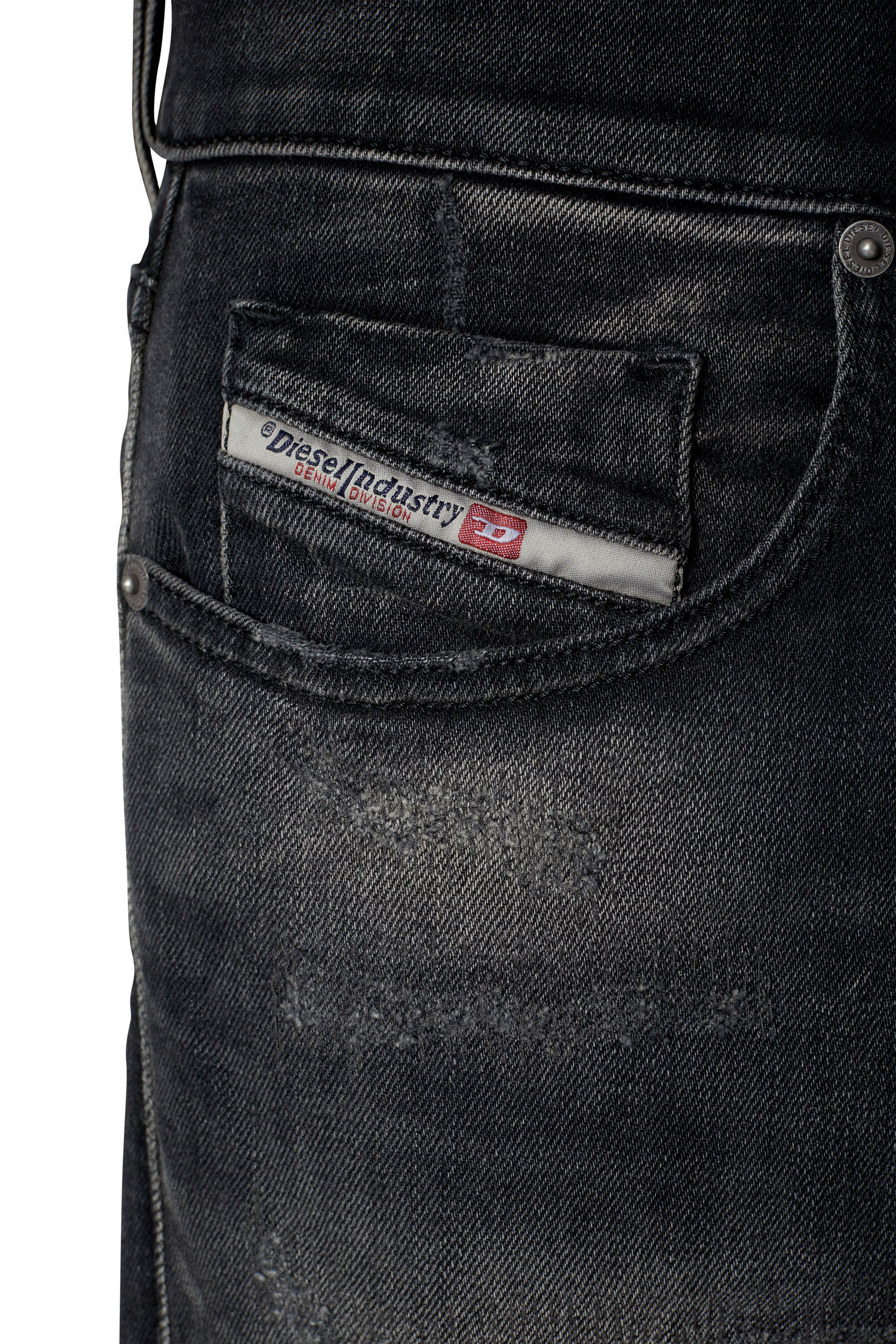 Diesel - Slim Jeans 2019 D-Strukt 09E05, Man's Slim Jeans - 2019 D-Strukt in Black/Dark grey - 3