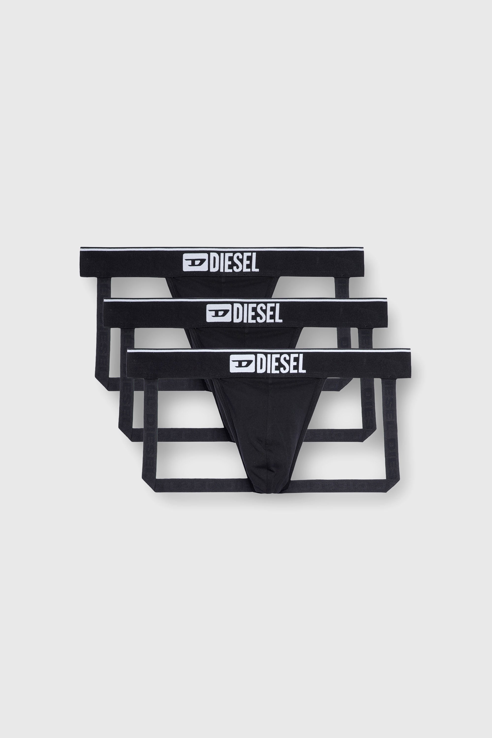 Diesel - UMBR-JOCKYTHREEPACK, Paquete de tres suspensorios con logotipo en la parte delantera Hombre in Negro - 2