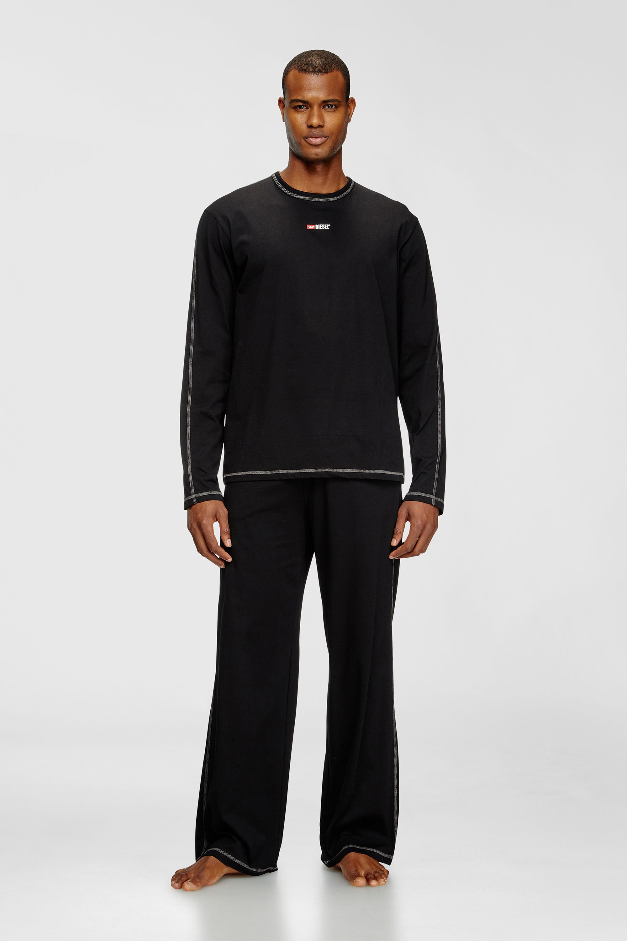 Diesel - SET-NOLAN-D-CORE, Male's Pajamas in cotton jersey in Black - 3