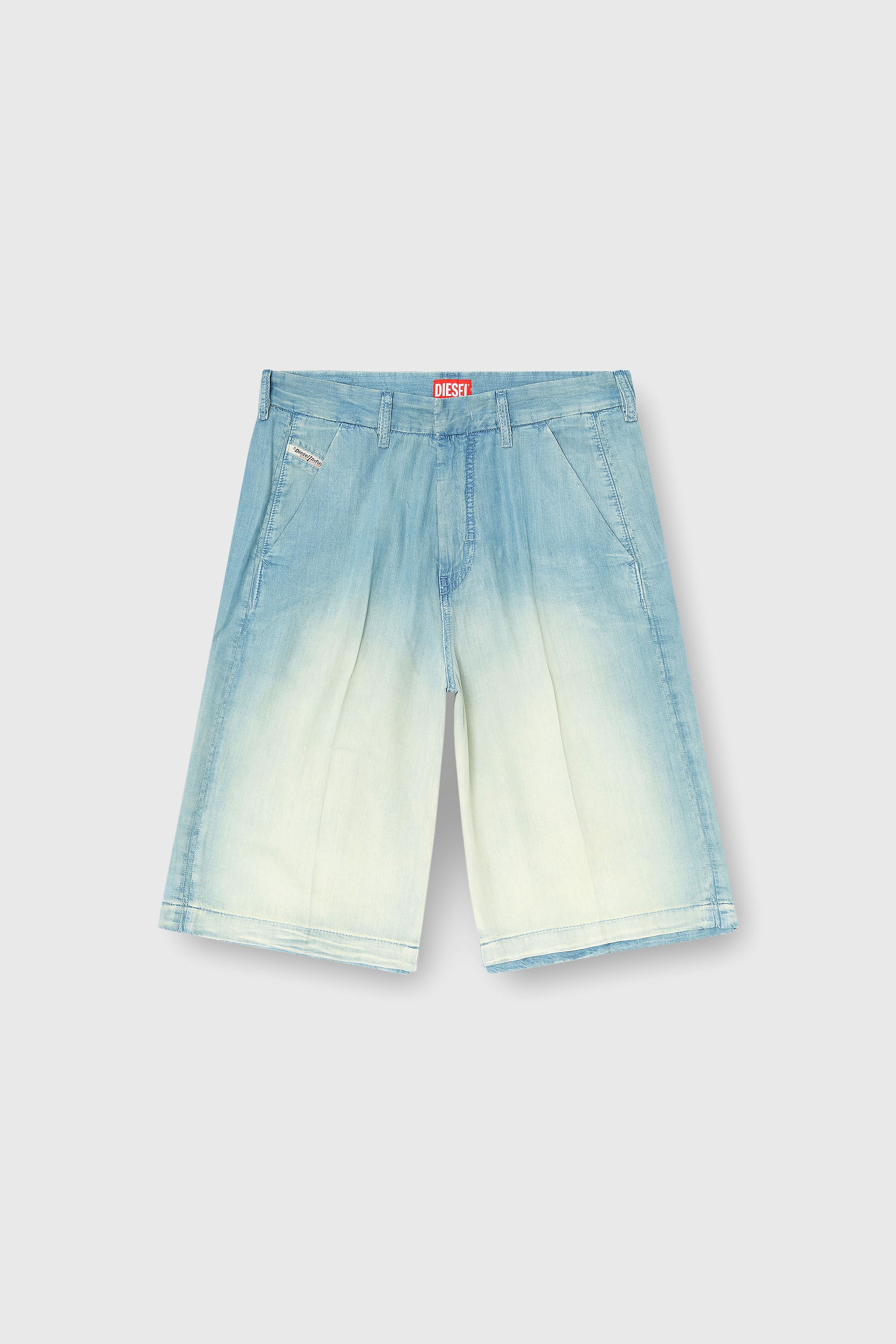 Diesel - D-TYLOR-SHORT-S, Shorts de mezclilla fluida con lavado oscuro Hombre in Azul marino - 2