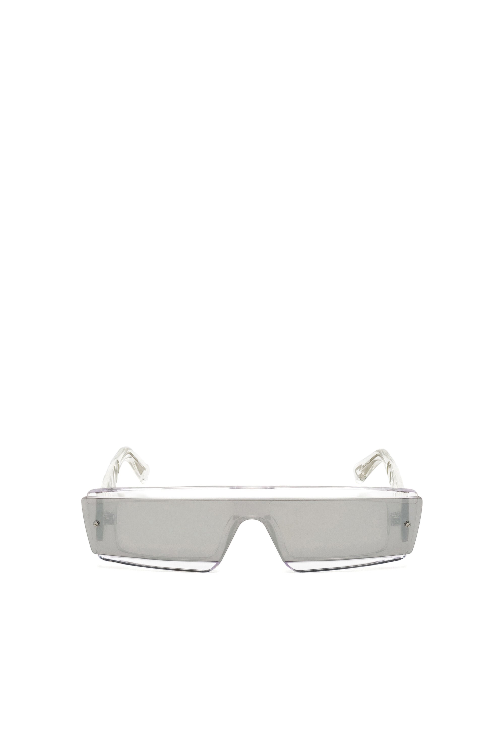 DL0318 Man: Acetate wraparound frame with mirror lenses | Diesel