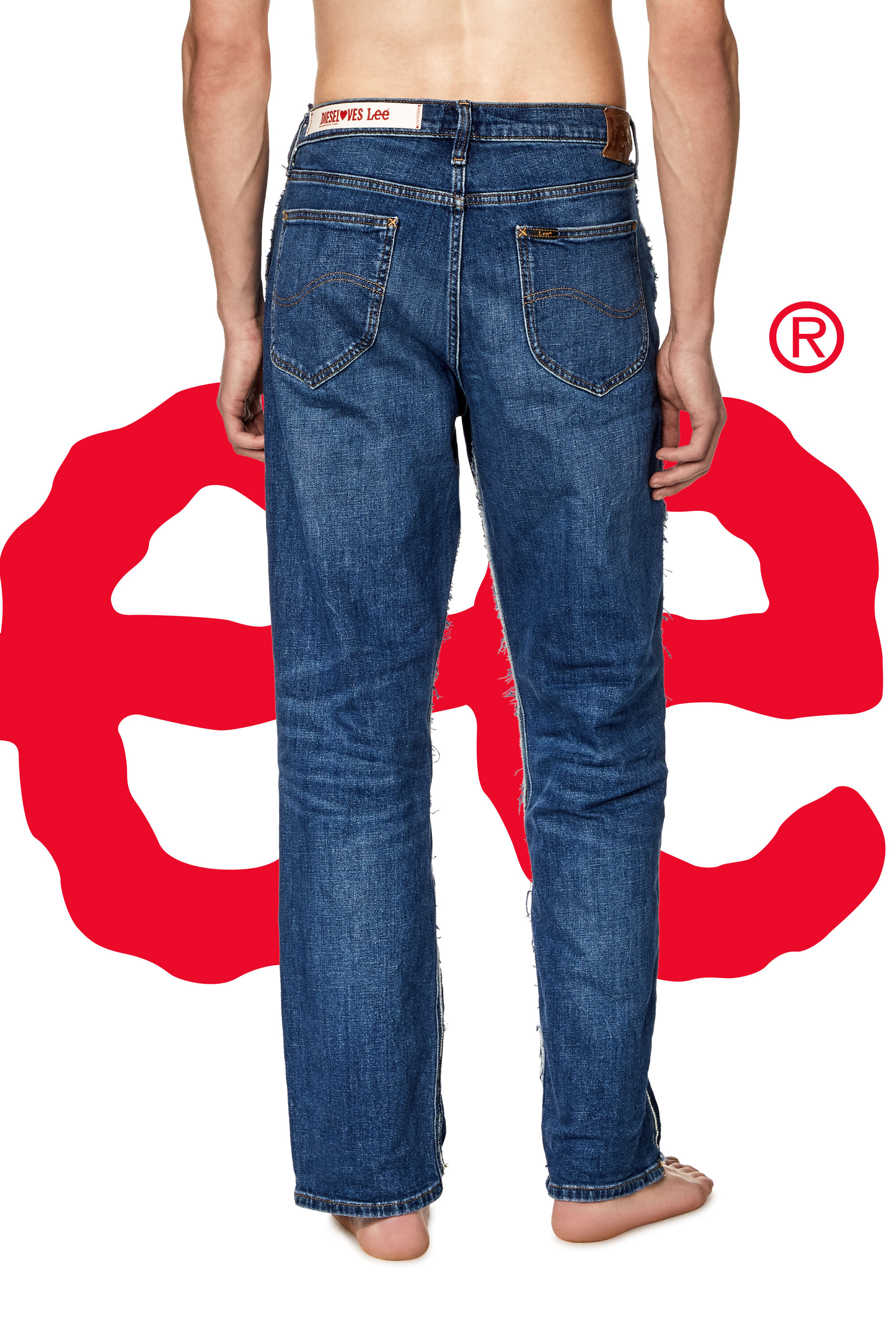 Diesel - Unisex's Regular Jeans Dieseloves 03 09K47, Medium Blue - 6