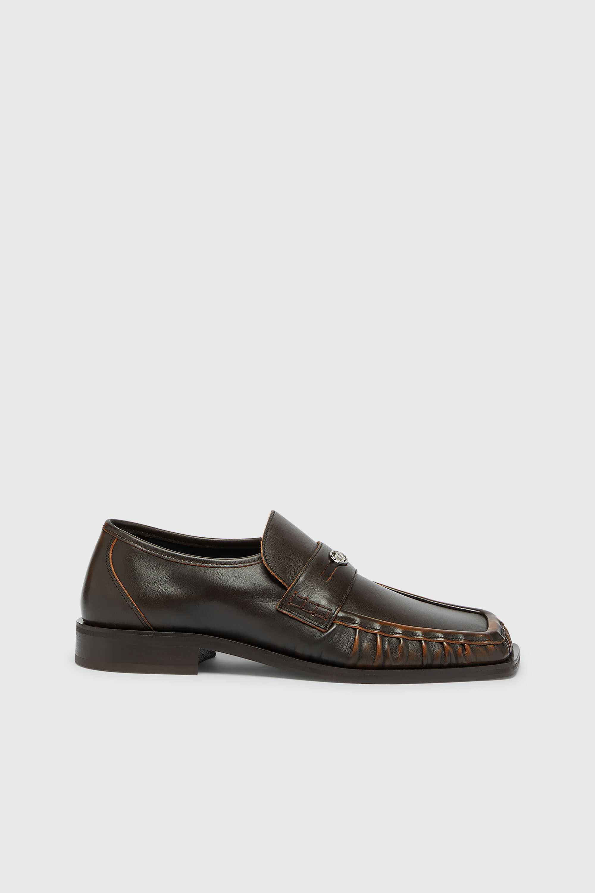 Men's D-Amber - Penny loafers in leather | Brown | Diesel US