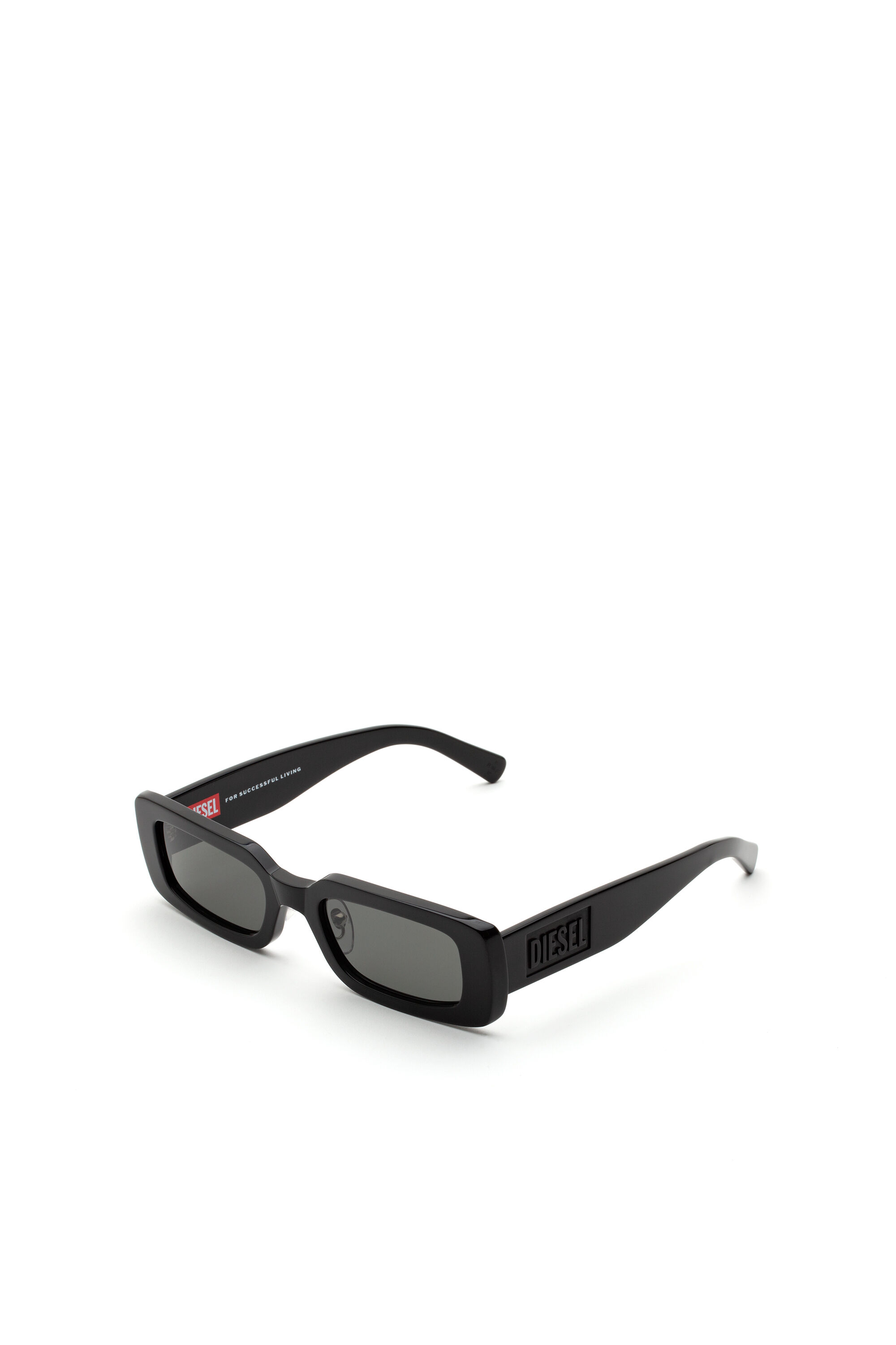 DM0362: Black rectangular modern design sunglasses | Diesel