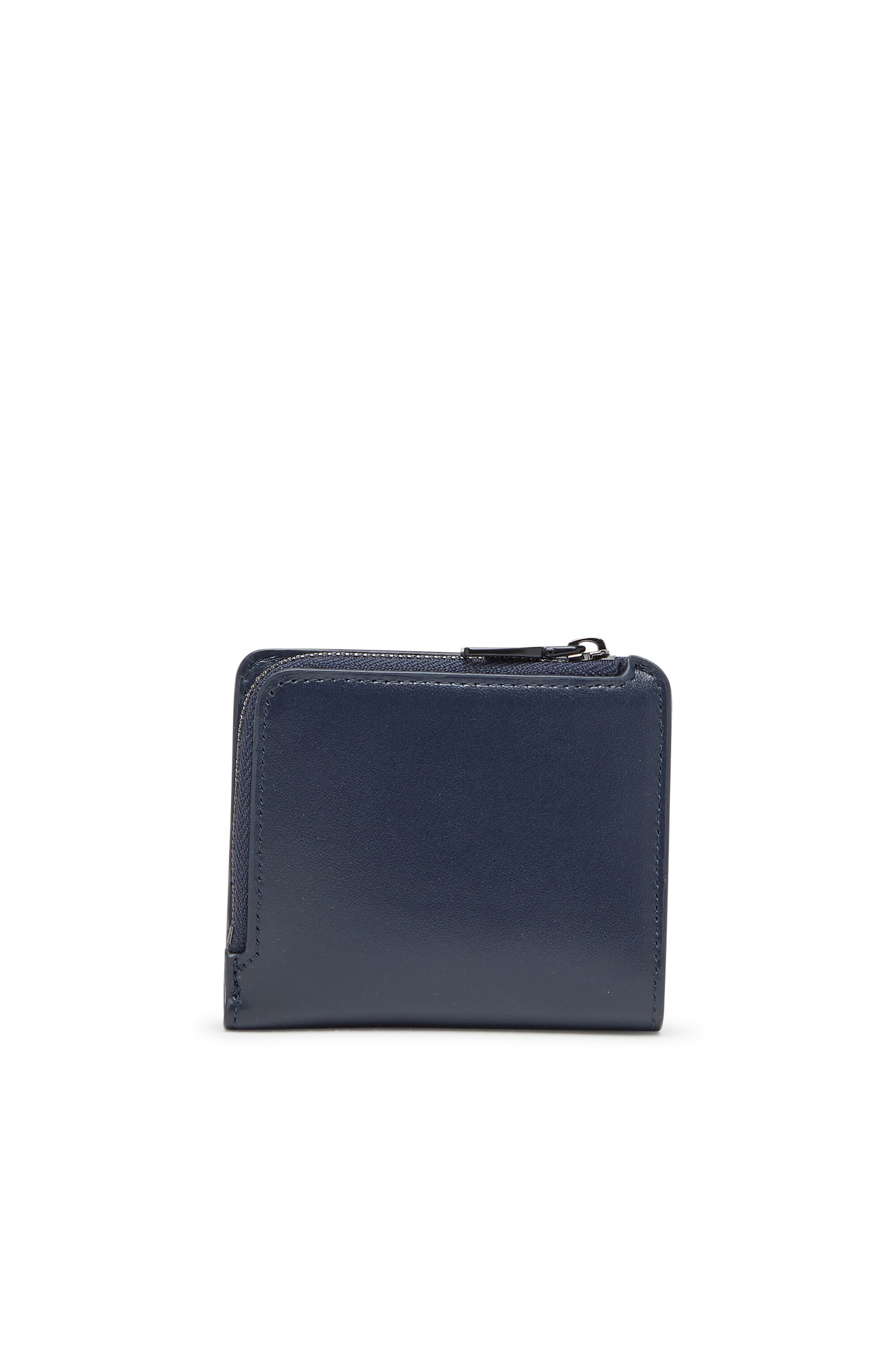 Men's Zipped leather card holder | Blue | Diesel