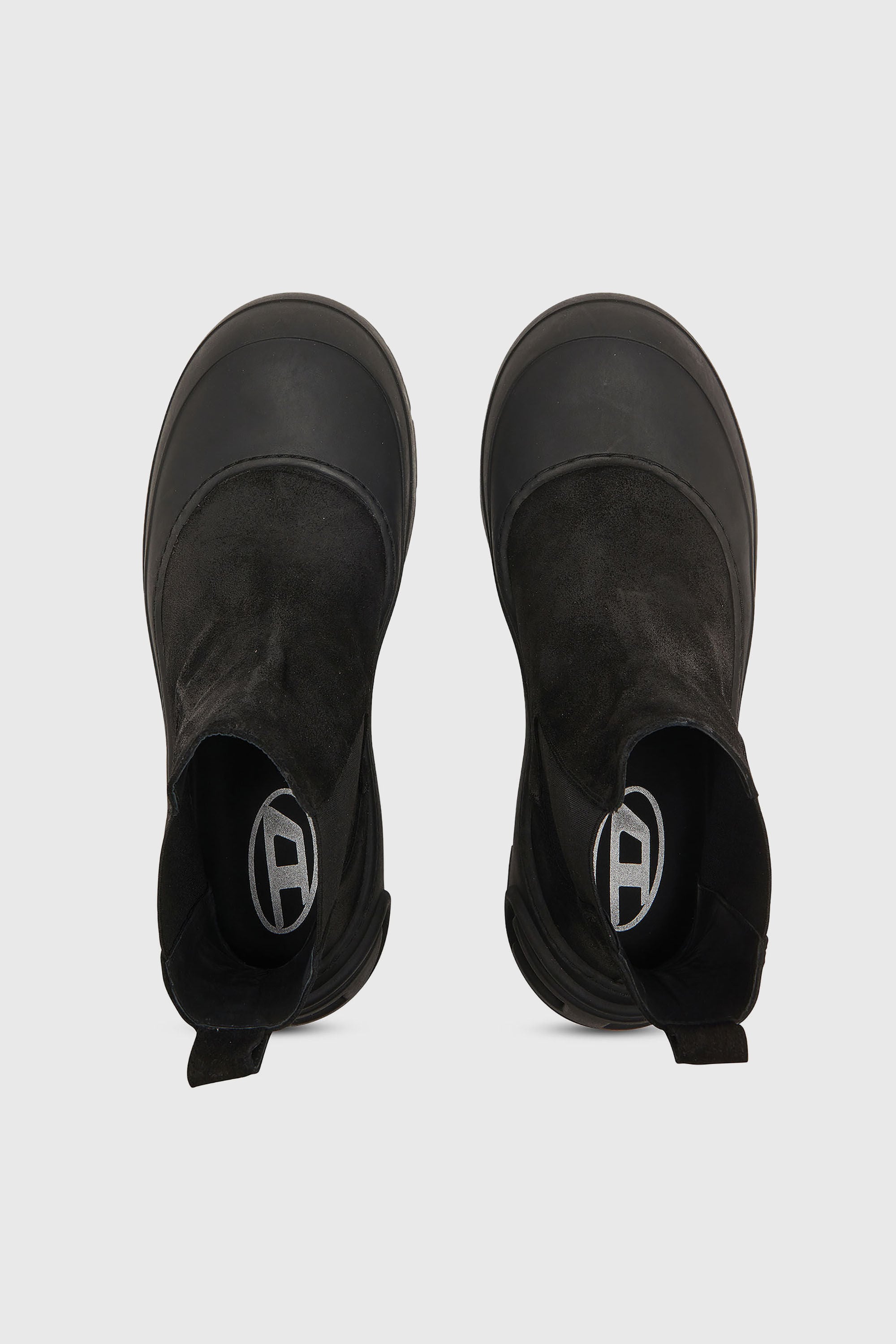 Men's D-Donald-Chelsea boots in waxed suede and rubber | Black