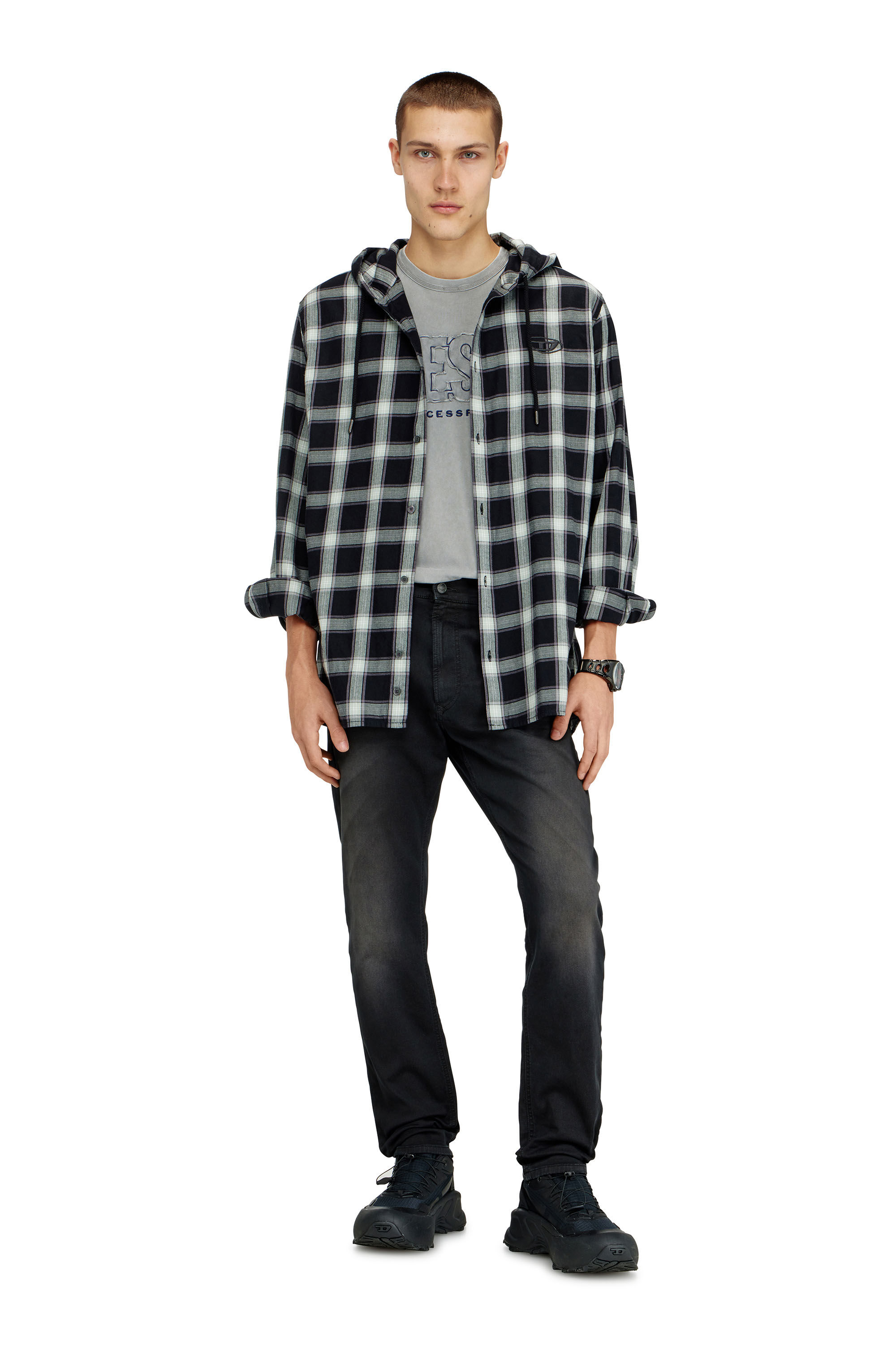 Men's Regular Jeans | Black | Diesel 2032 D-Krooley-BW Joggjeans®