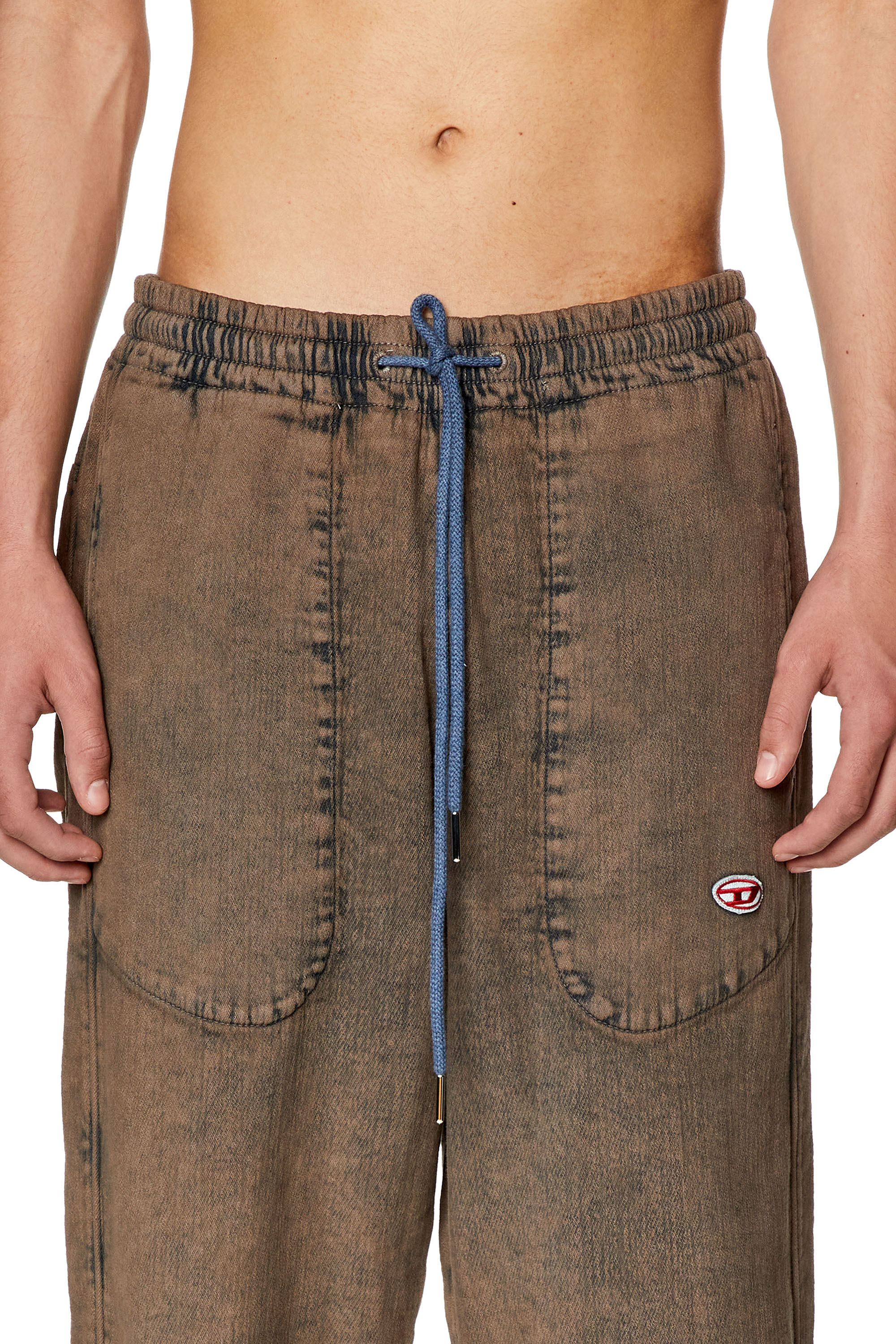 Diesel - Straight D-Martians Track Denim 09H04, Unisex's Straight D-Martians Track Denim in Light Brown - 7