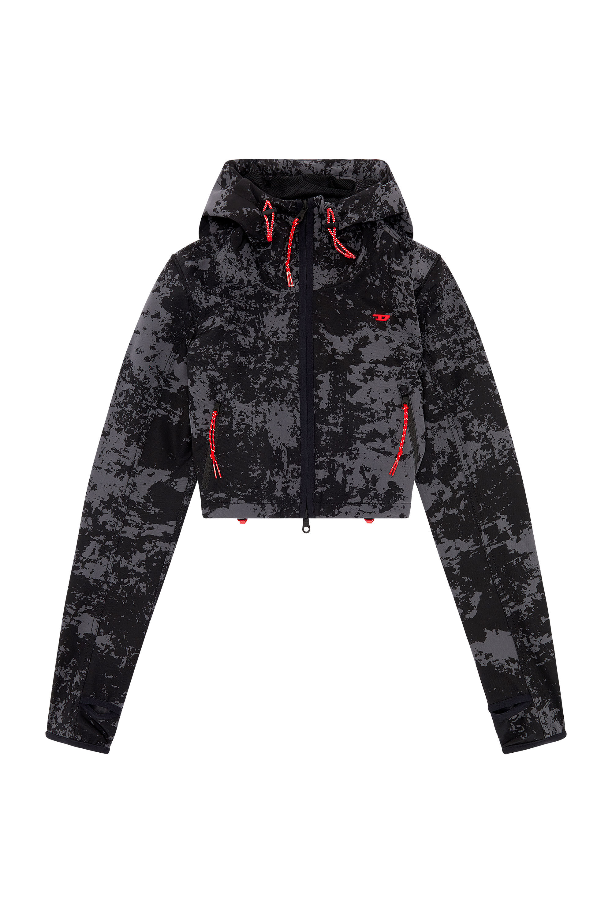 Diesel - AWWT-CYNTHIA-WT40, Leggings en canal&eacute; para un soporte ligero Mujer in Negro - 2