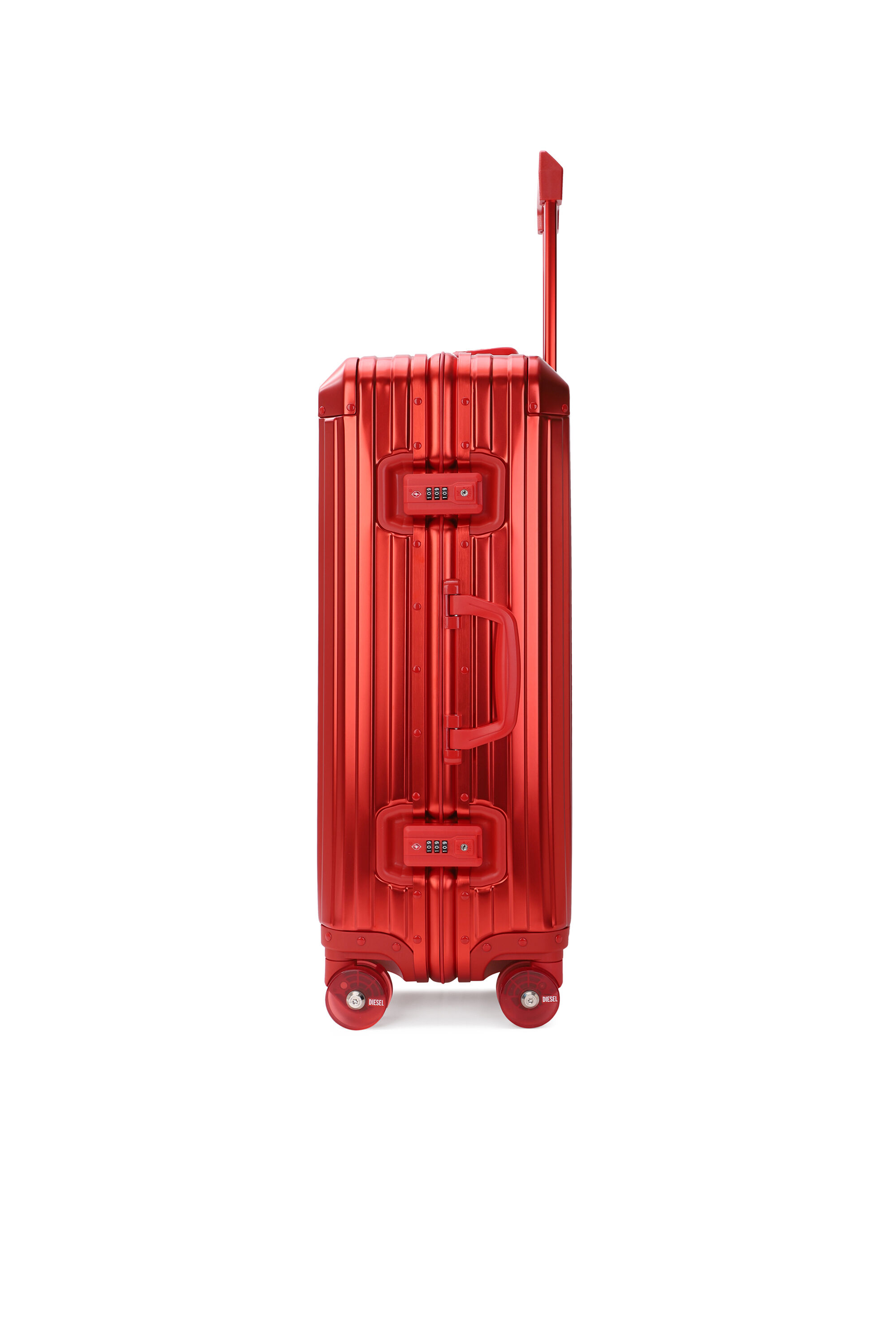 Diesel - DIESEL ALUMINUM TROLLEY- DSL002, Maleta de aluminio tama&ntilde;o M Unisex in Rojo - 4