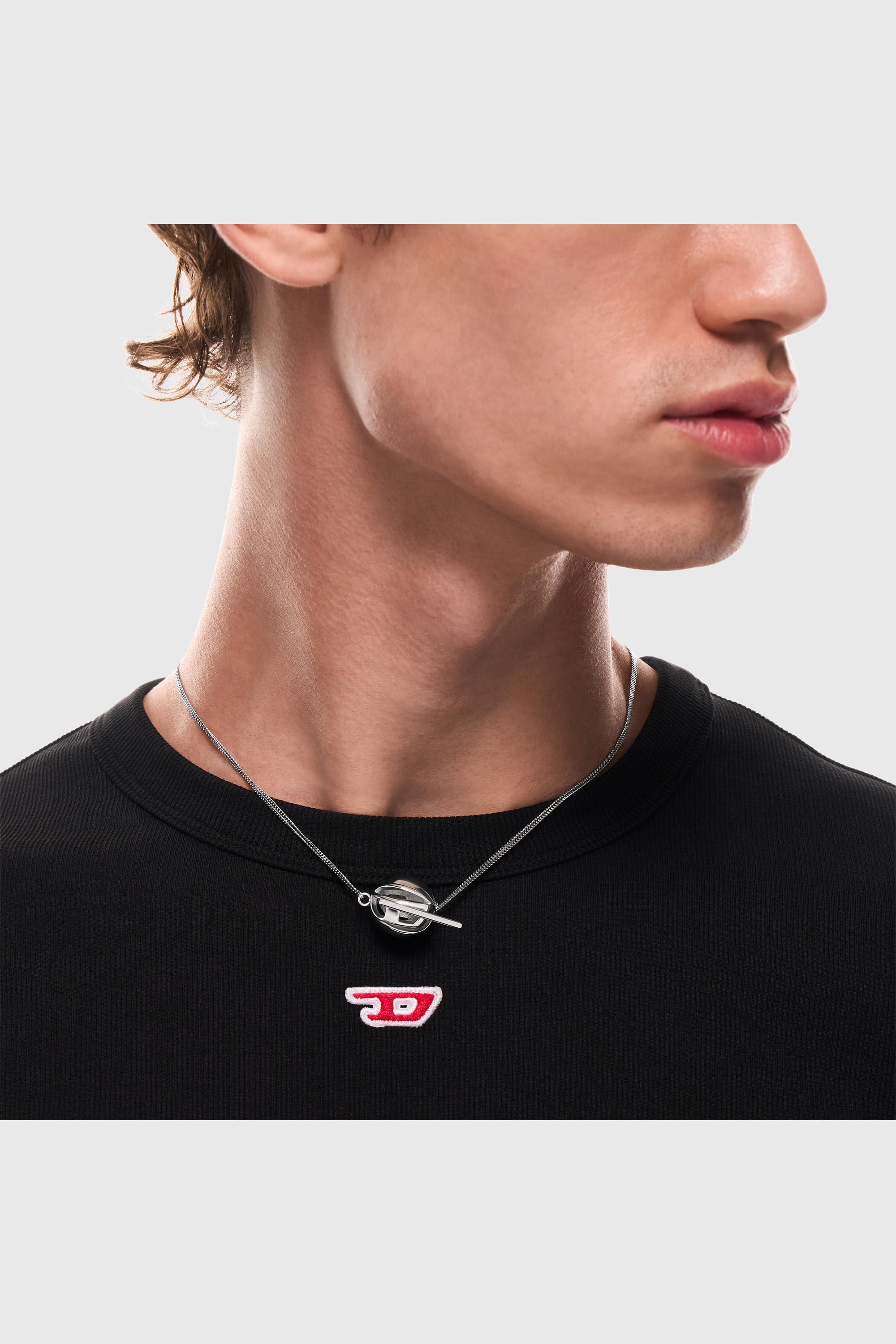 Diesel - DX1716040, Collar con colgante de acero inoxidable Unisex in Plateado - 3