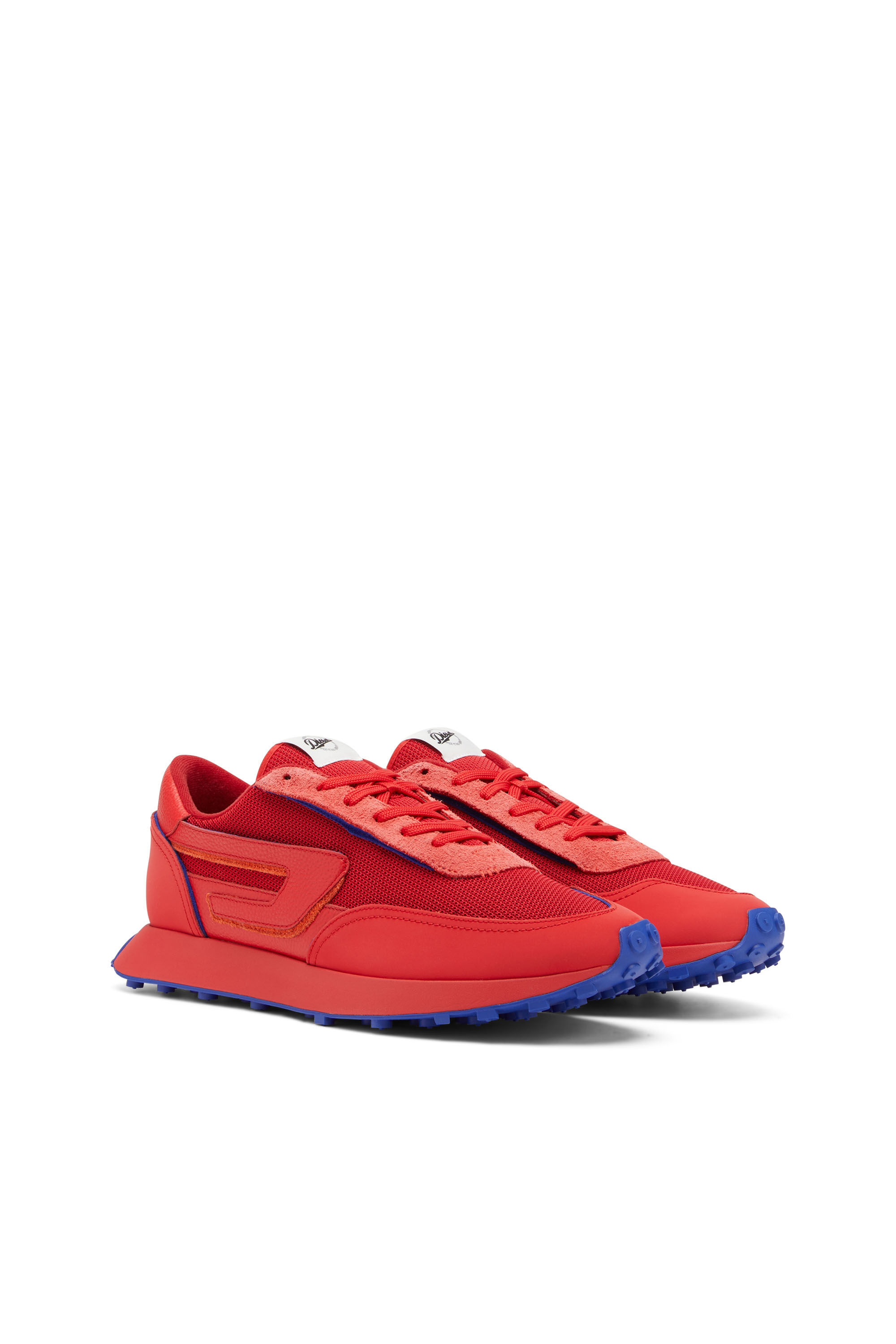 Diesel - S-RACER LC, Male's S-Racer Lc - Sneakers in mesh, suede and leather in Red - 2