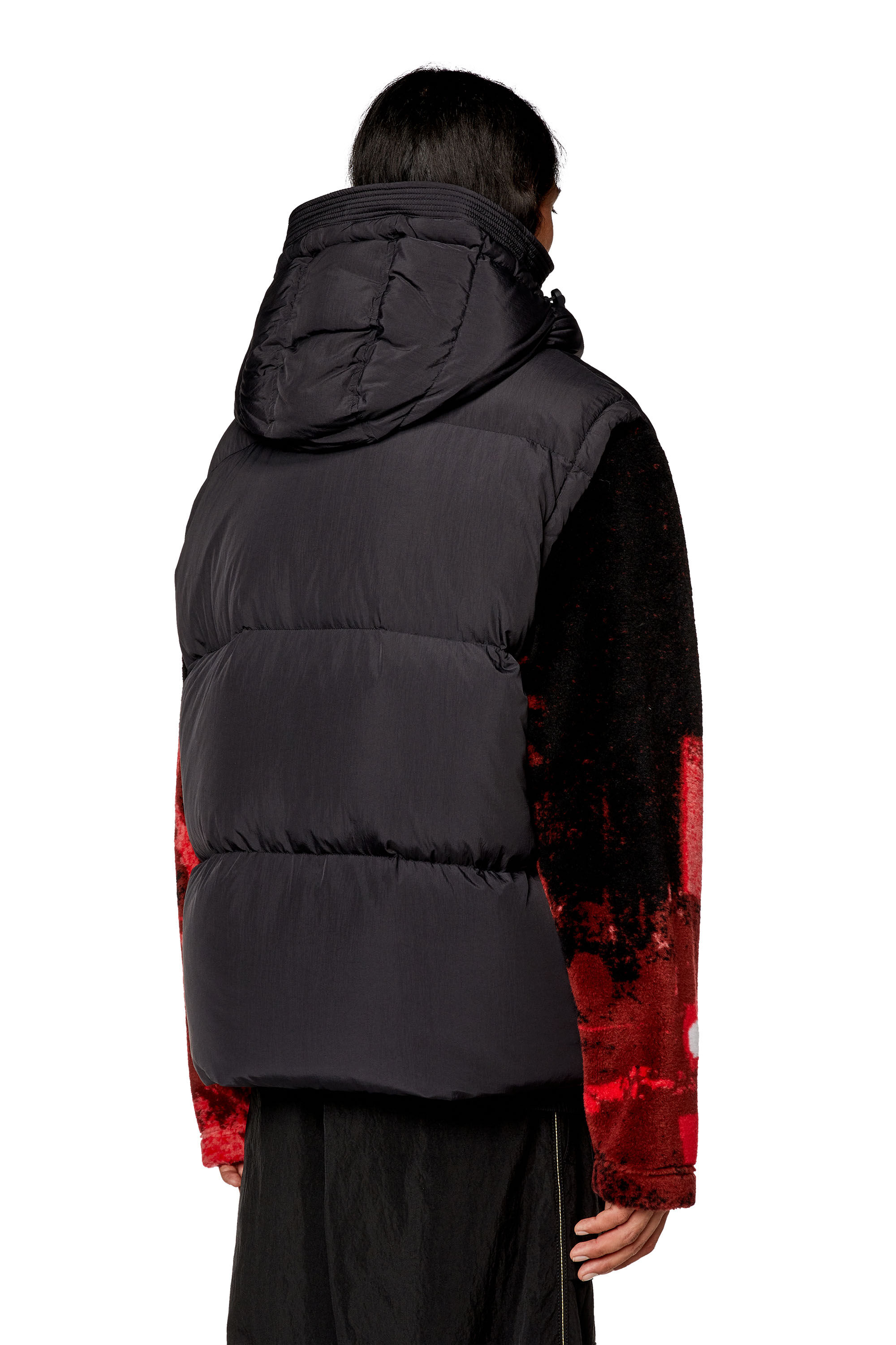 Diesel - W-ROLFYS-SL, Chaleco de plum&oacute;n en taslan de nailon reciclado Hombre in Negro - 4