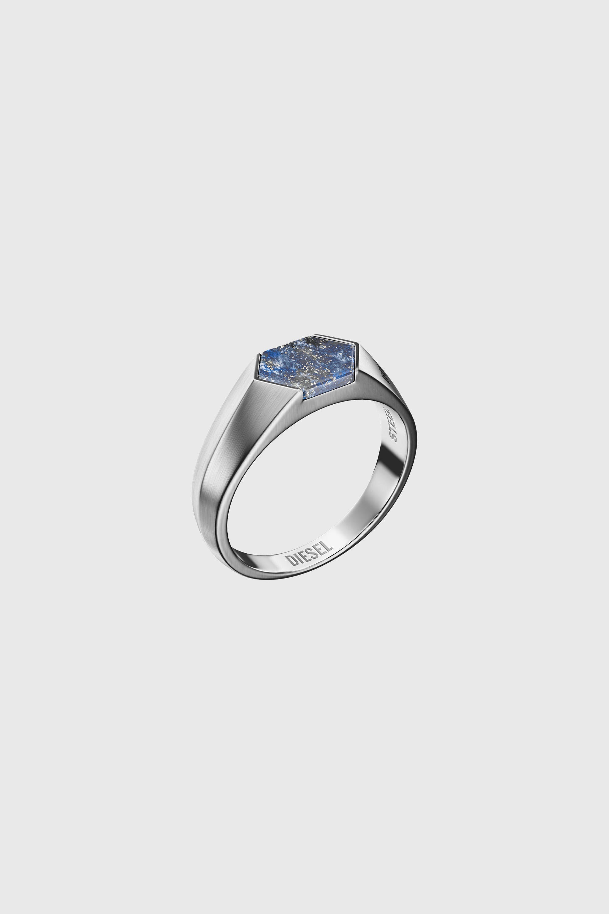 Diesel - DX1712040, Anillo sello de lapisl&aacute;zuli Unisex in Plateado - 1