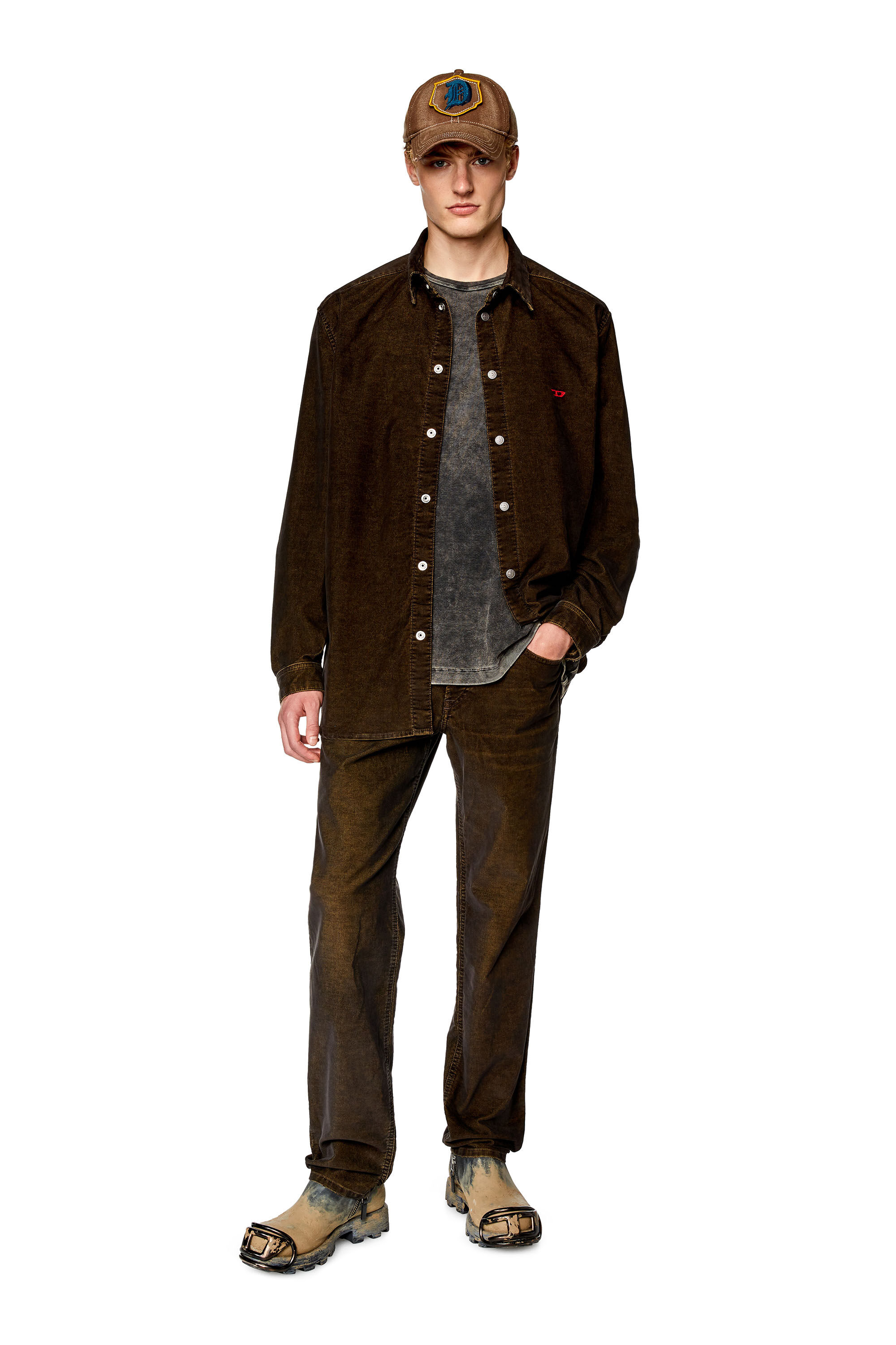 Men's Tapered Jeans | Dark Green | Diesel 2023 D-Finitive