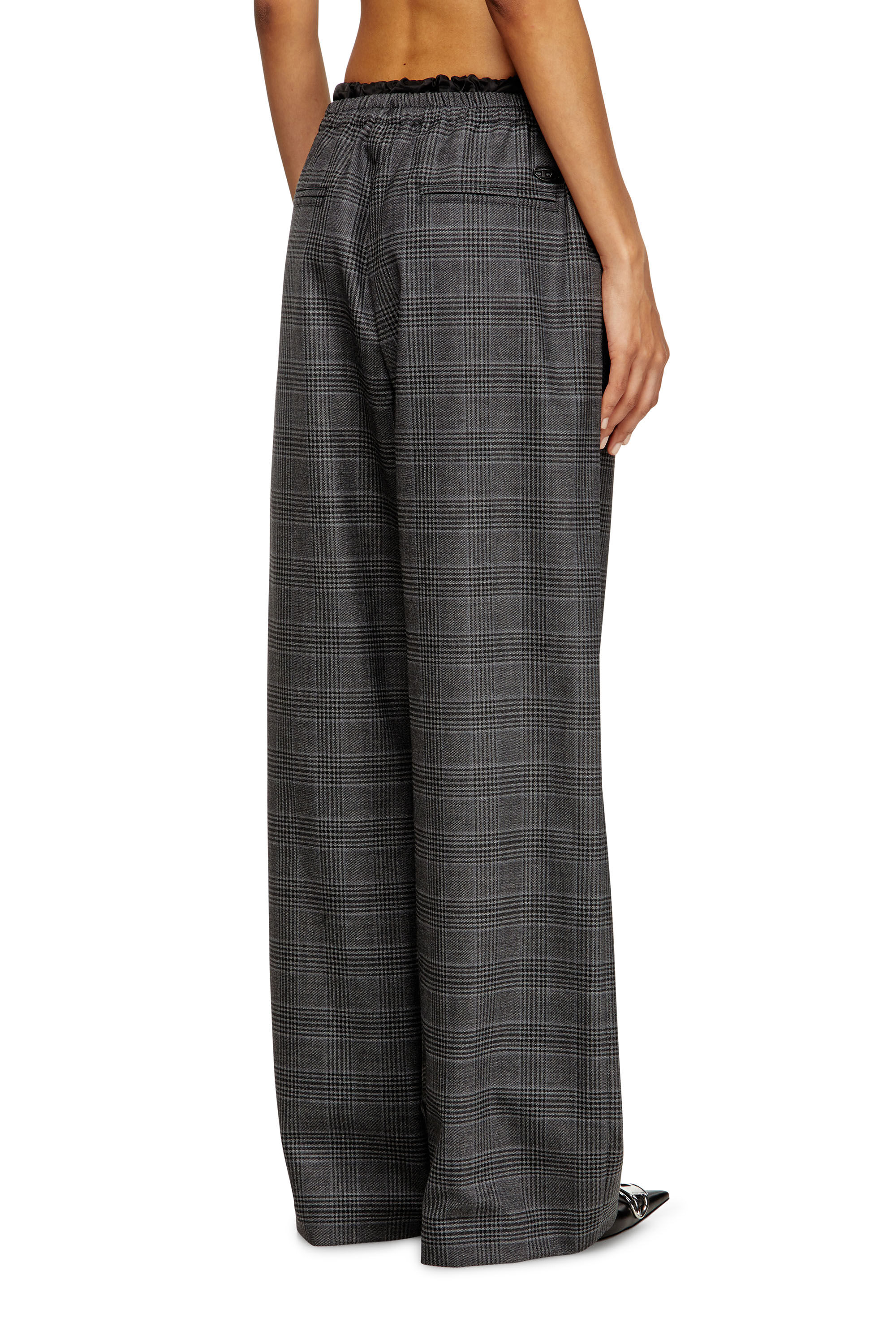 Diesel - P-YRITE, Female's Wool pants with welt pockets in Black - 5
