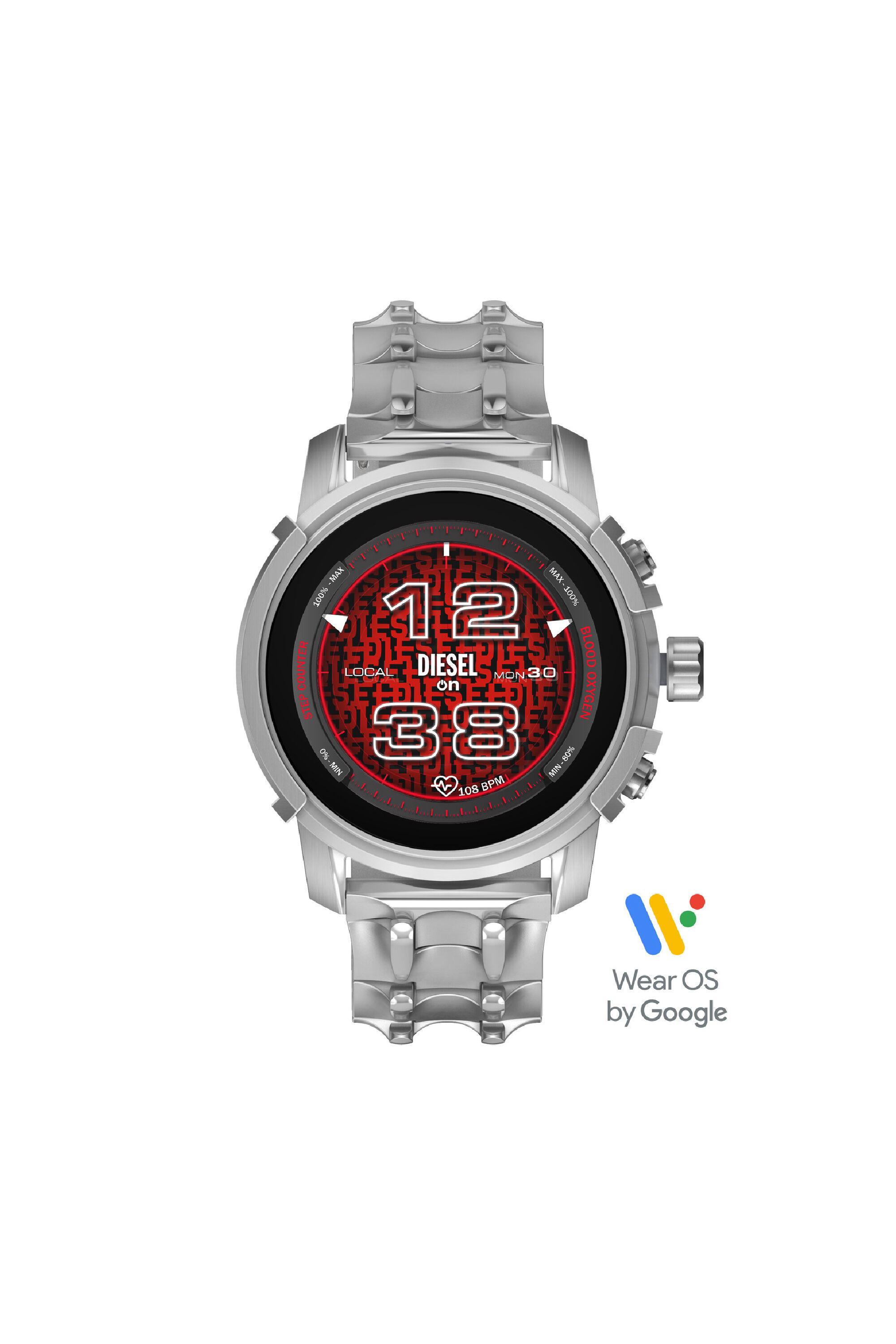 腕時計 DIESEL ディーゼル スマートウォッチ DZT2040 Men's Griffed stainless steel smartwatch | Silver | Diesel