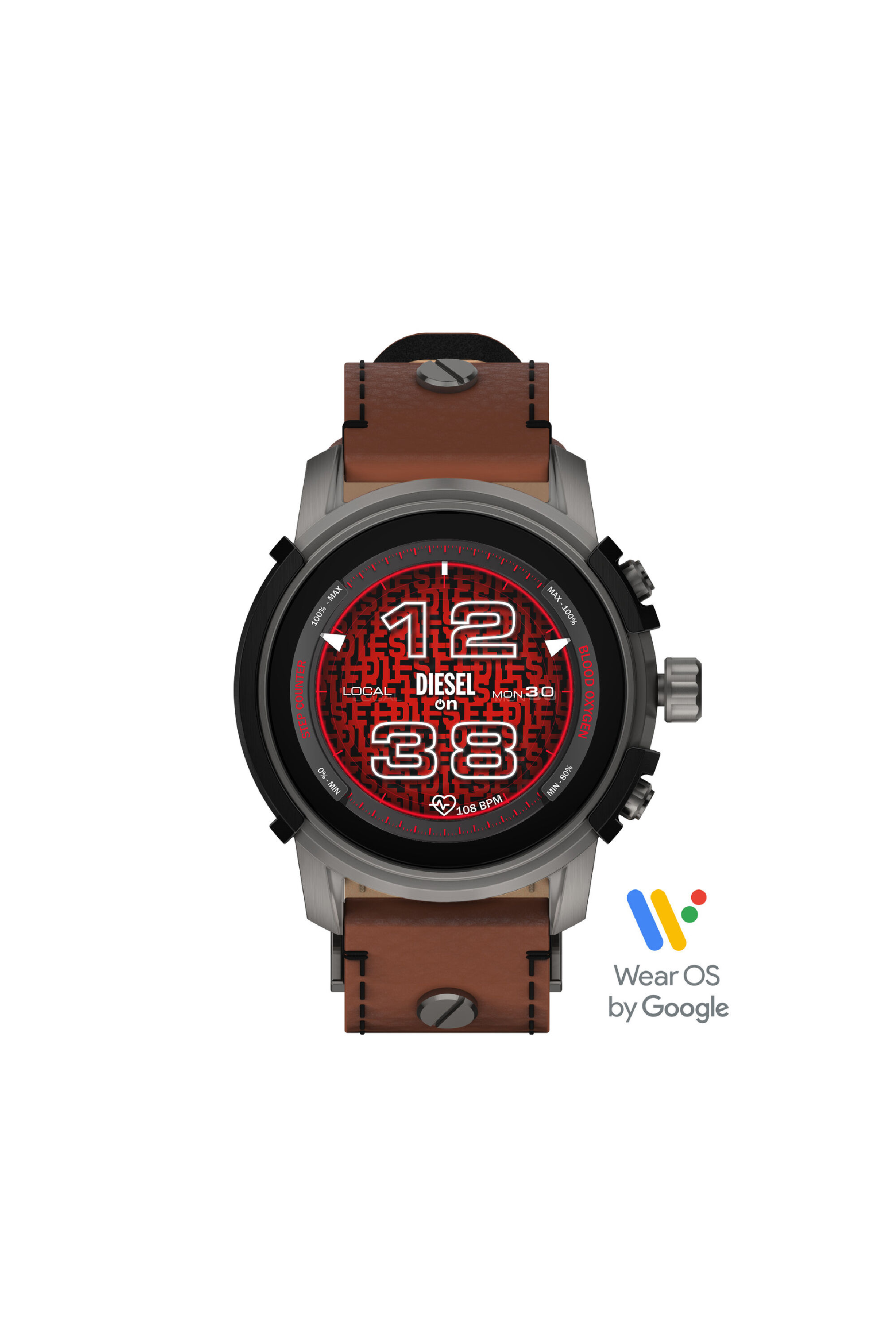 Diesel - DZT2043, Smartwatch Griffed en cuir Homme in Marron - 5