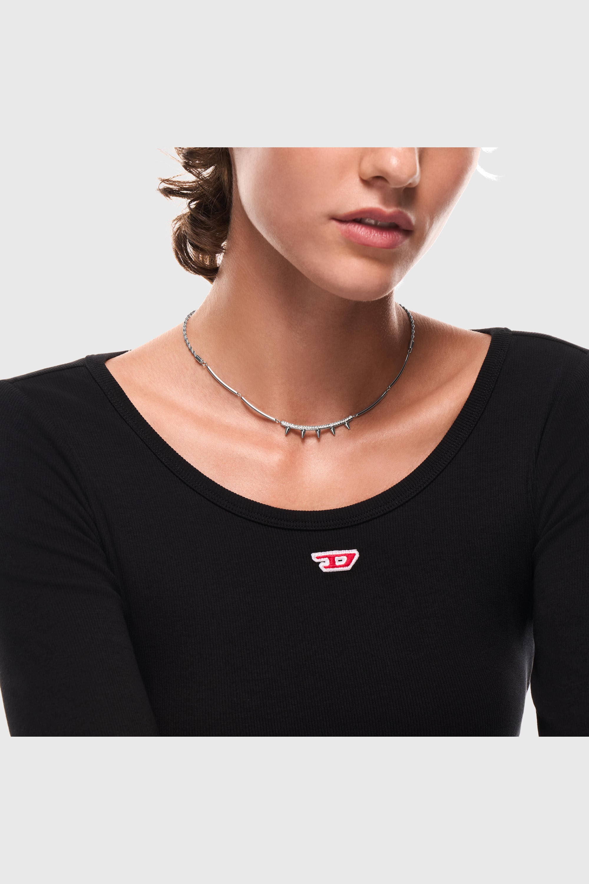 Diesel - DX1724040, Collar de cadena de acero inoxidable Unisex in Plateado - 4