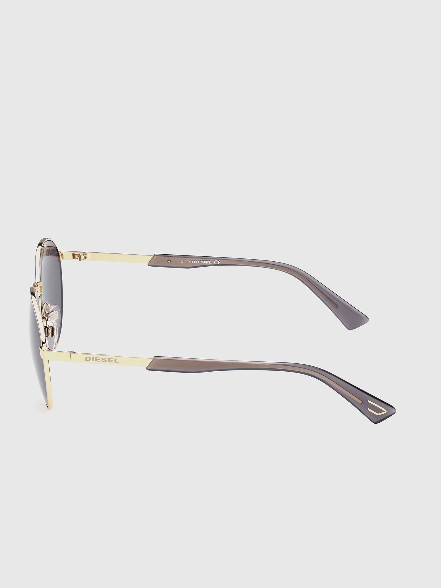 Diesel - DL0355, Gafas de sol redondas de metal Hombre in Negro - 3