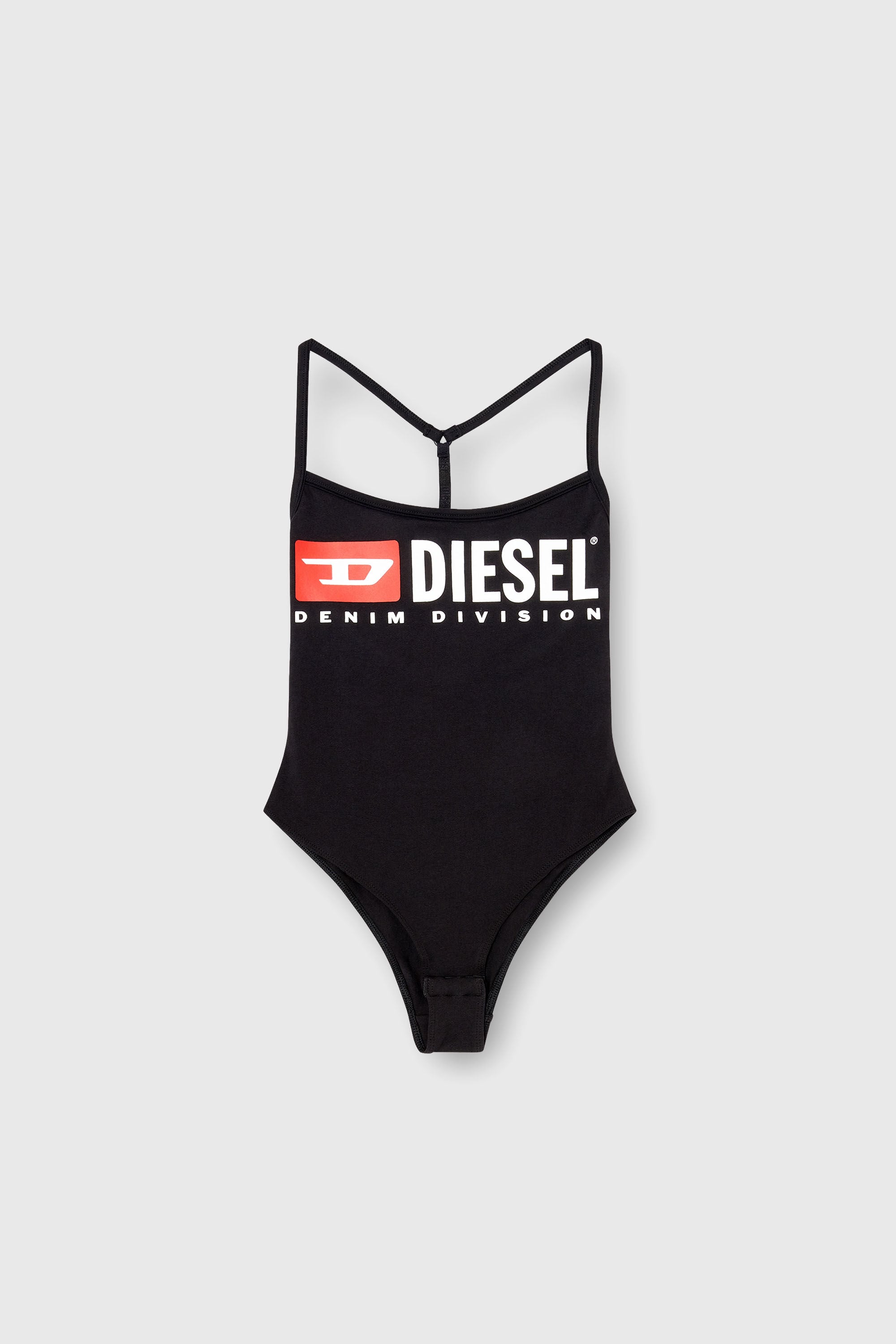 Women's Bodysuit in cotton with T-back straps | Black | Diesel
