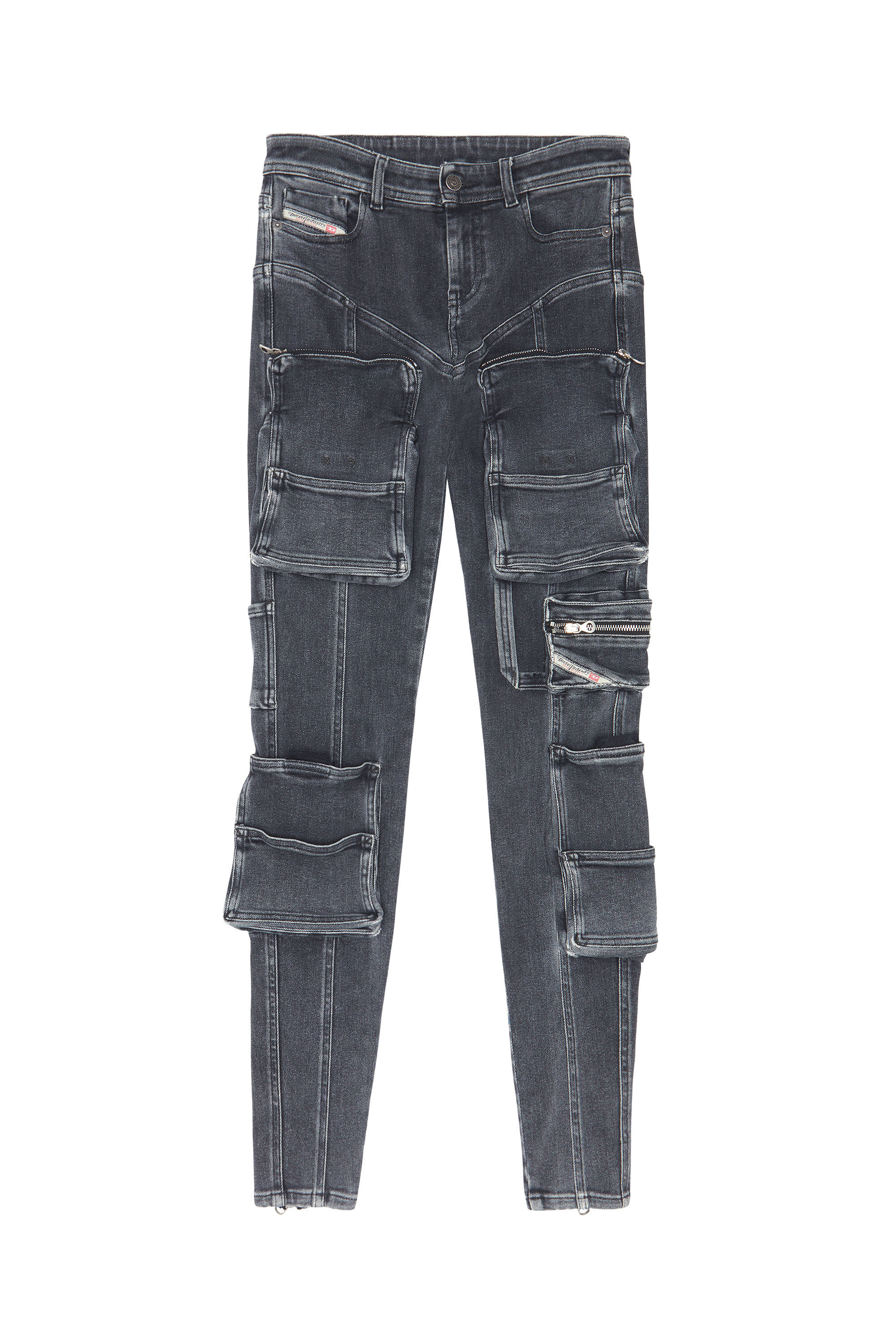 Diesel - Female's Skinny Jeans 1984 Slandy-High 09F27, Black/Dark Grey - 2