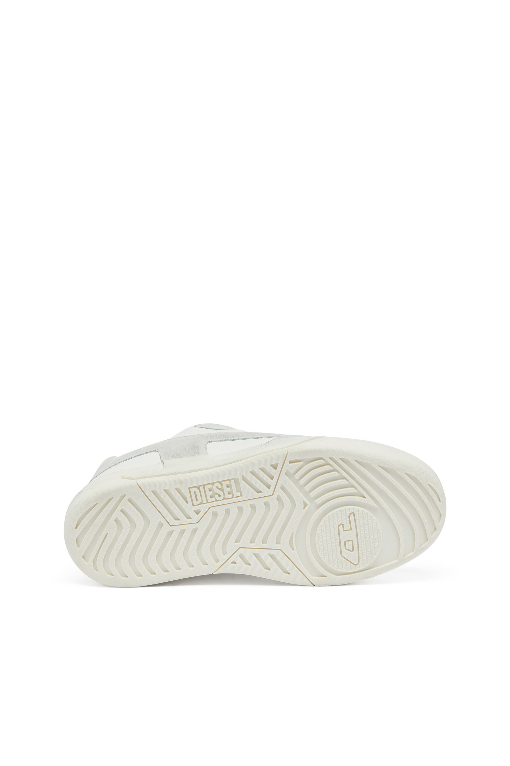Diesel - S-D-OLLIE LOW, S-D-Ollie - Zapatillas desgastadas de piel y ante Hombre in Blanco - 5