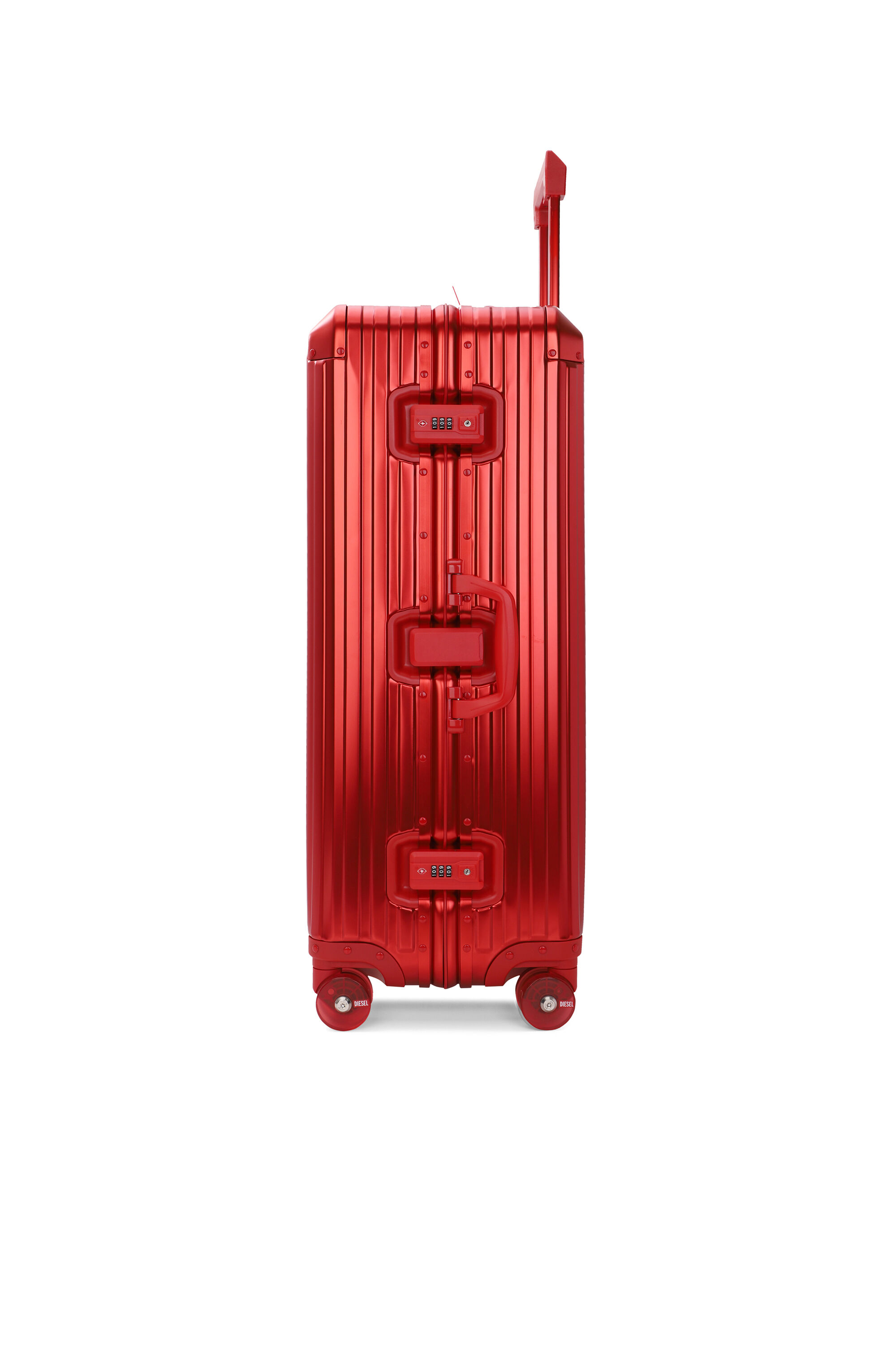 Diesel - DIESEL ALUMINUM TROLLEY- DSL002, Maleta de aluminio tama&ntilde;o L Unisex in Rojo - 3